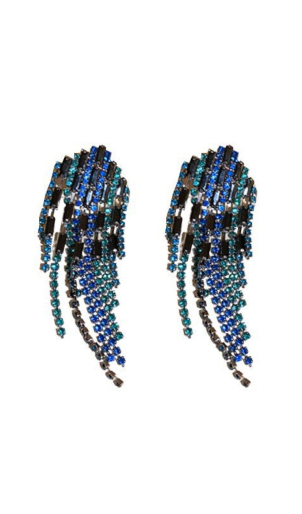 GhislaineRhinestoneFringeEarrings_2 RHINESTONE FRINGE DROP EARRINGS FOR PARTY