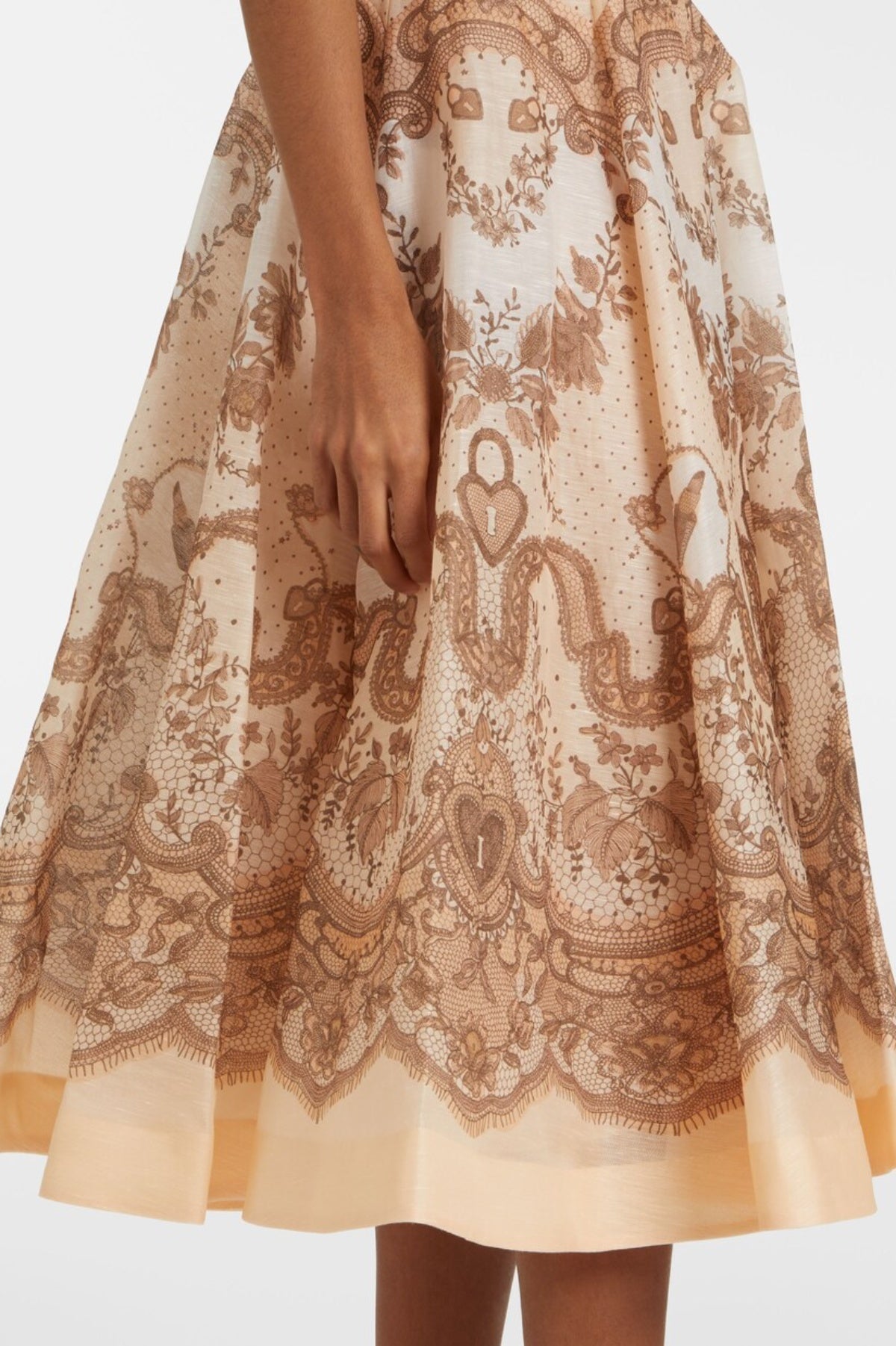 GRIYDA PRINT CUTOUT MIDI DRESS FOR PARTY