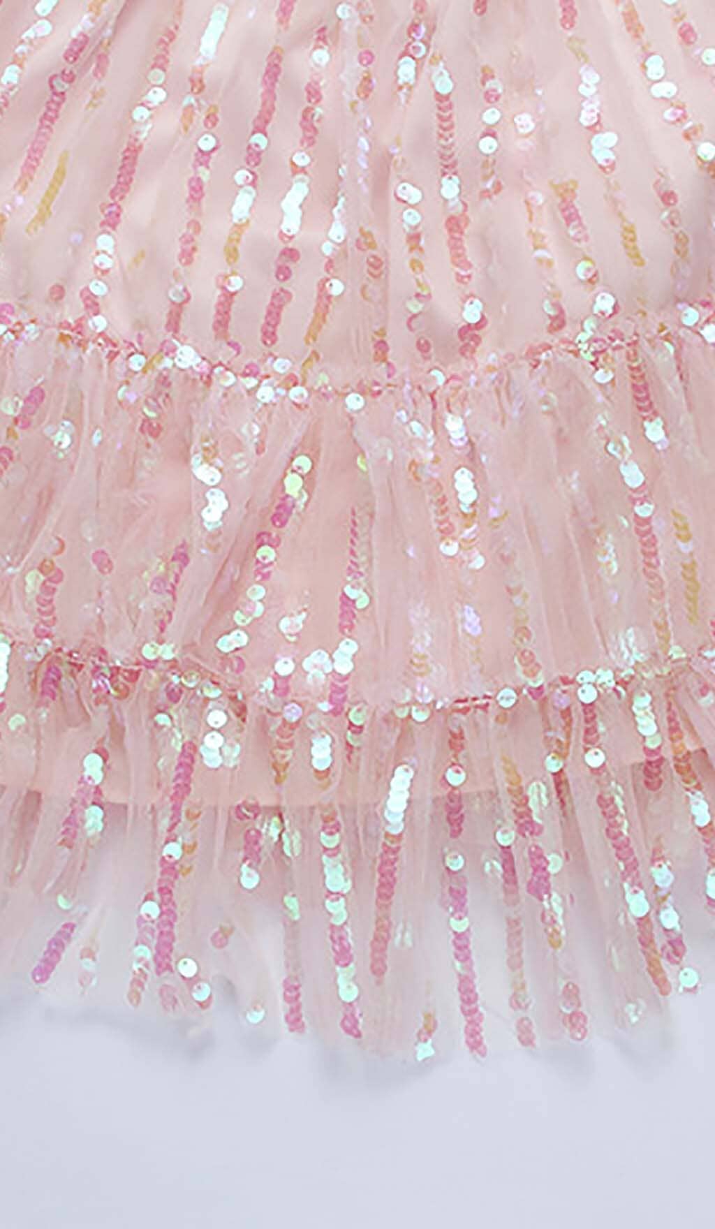 SEQUIN HALTER MINI DRESS IN PINK FOR PARTY