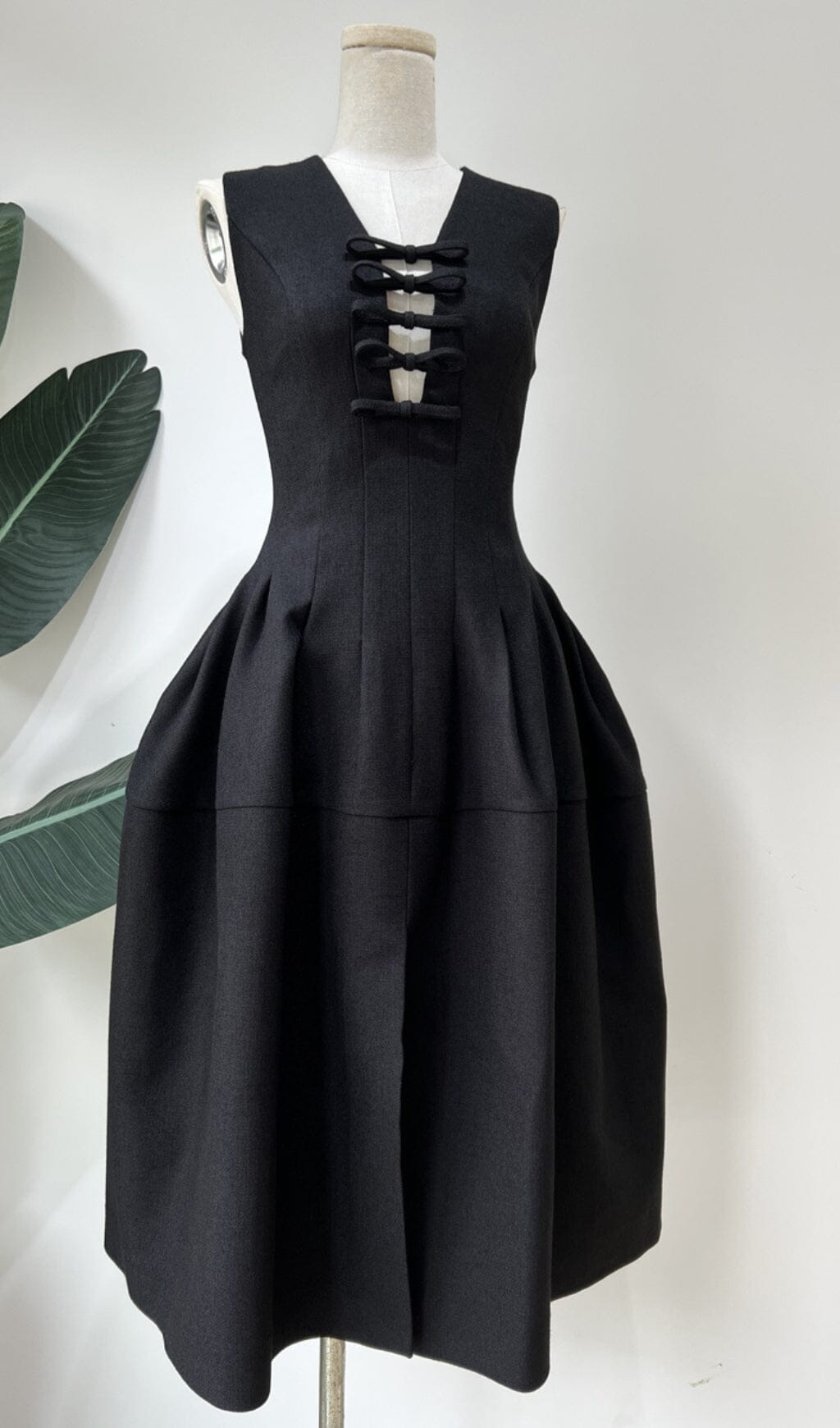 HOLLOW HIGH WAIST A-LINE PARTY DRESS