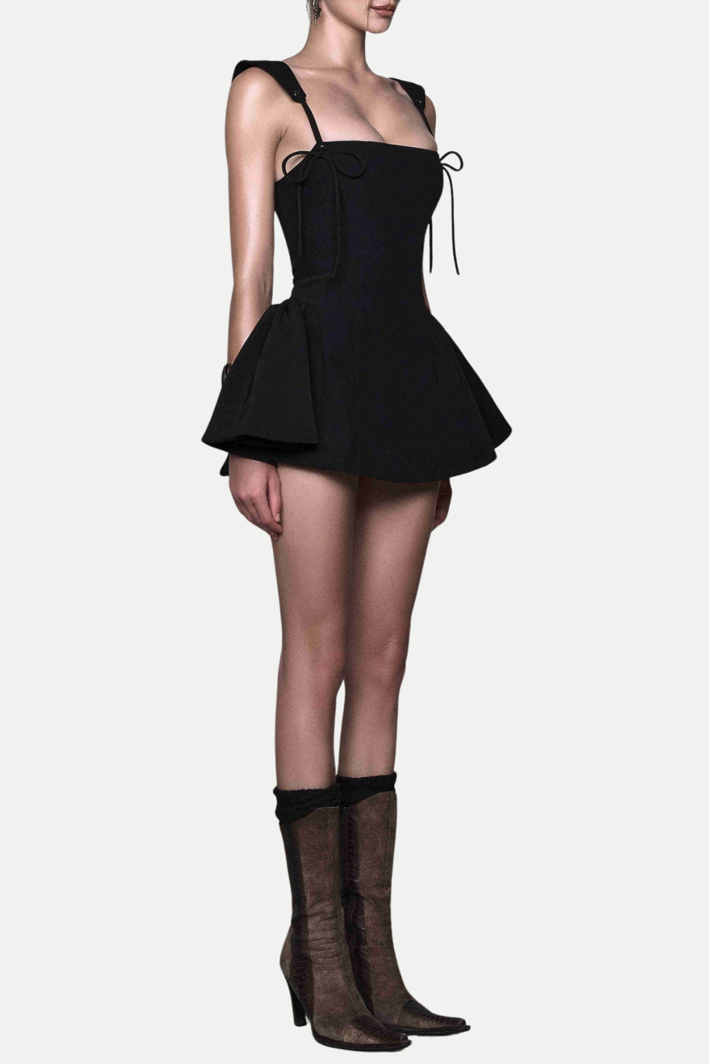 LACE UP SPAGHETTI MINI DRESS FOR PARTY