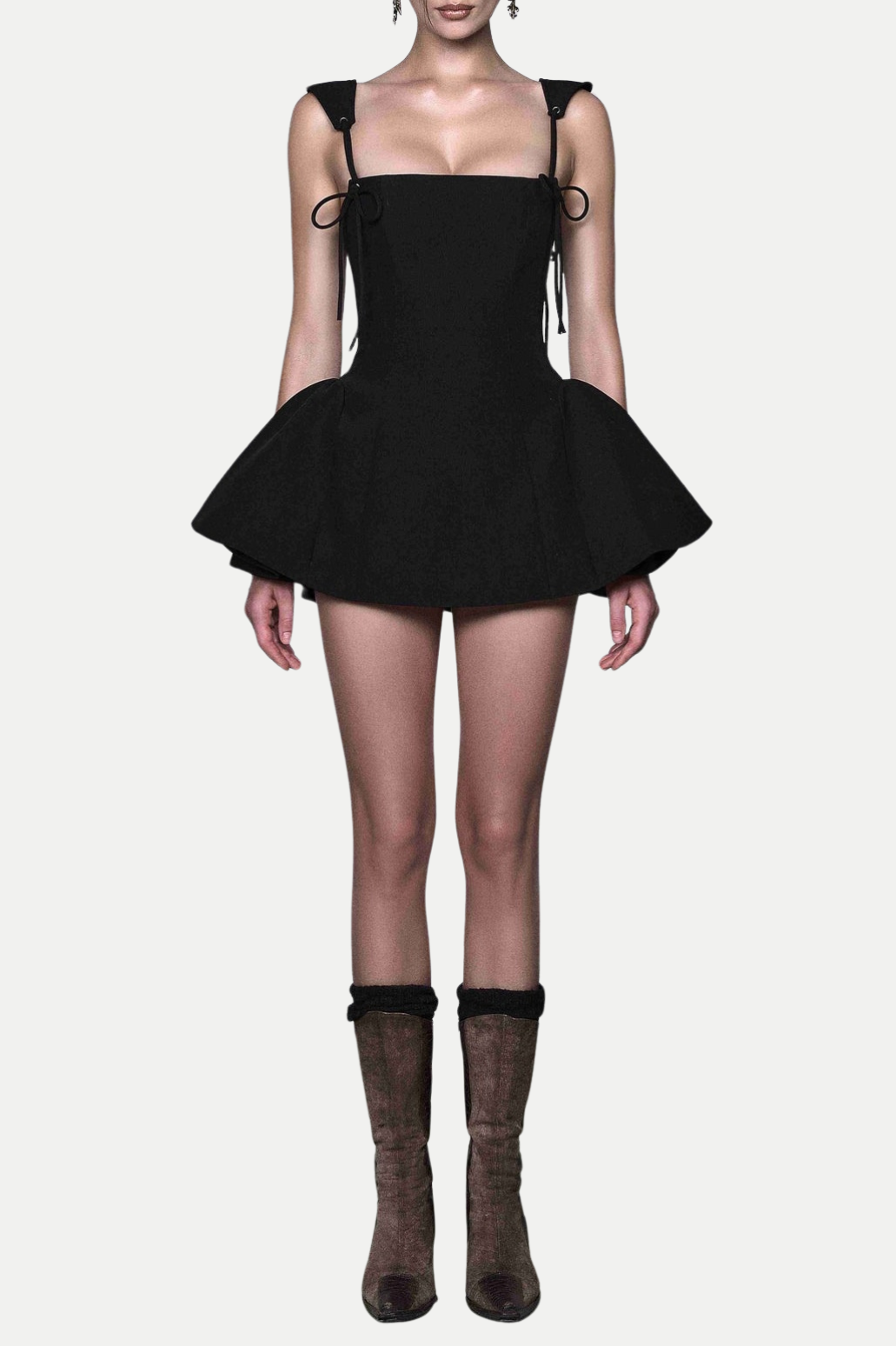 LACE UP SPAGHETTI MINI DRESS FOR PARTY