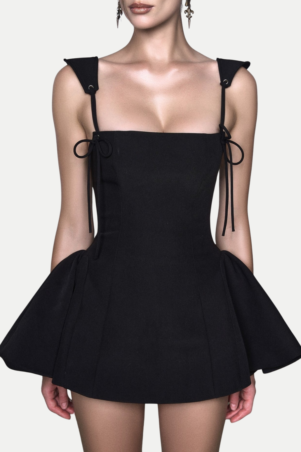 LACE UP SPAGHETTI MINI DRESS FOR PARTY
