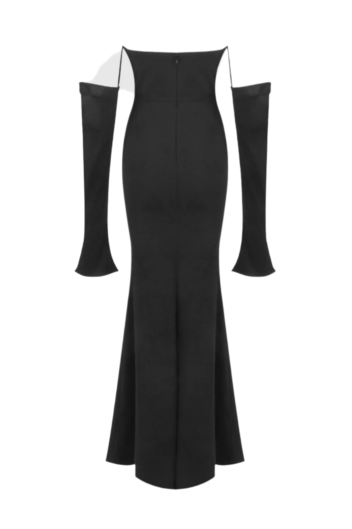 OFF-SHOULDER CORSET MAXI DRESS BLACK