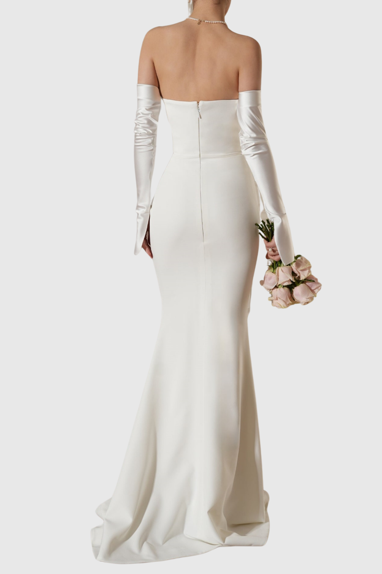 OFF SHOULDER CORSET MAXI DRESS WHITE WEDDING