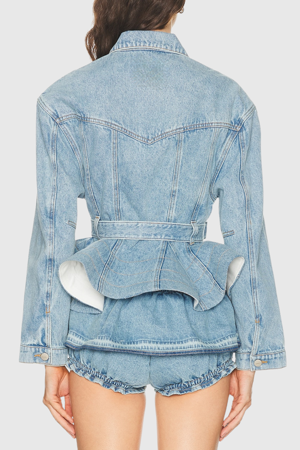 HITANIA RUFFLE DENIM SET - CASUAL CHIC OUTFIT