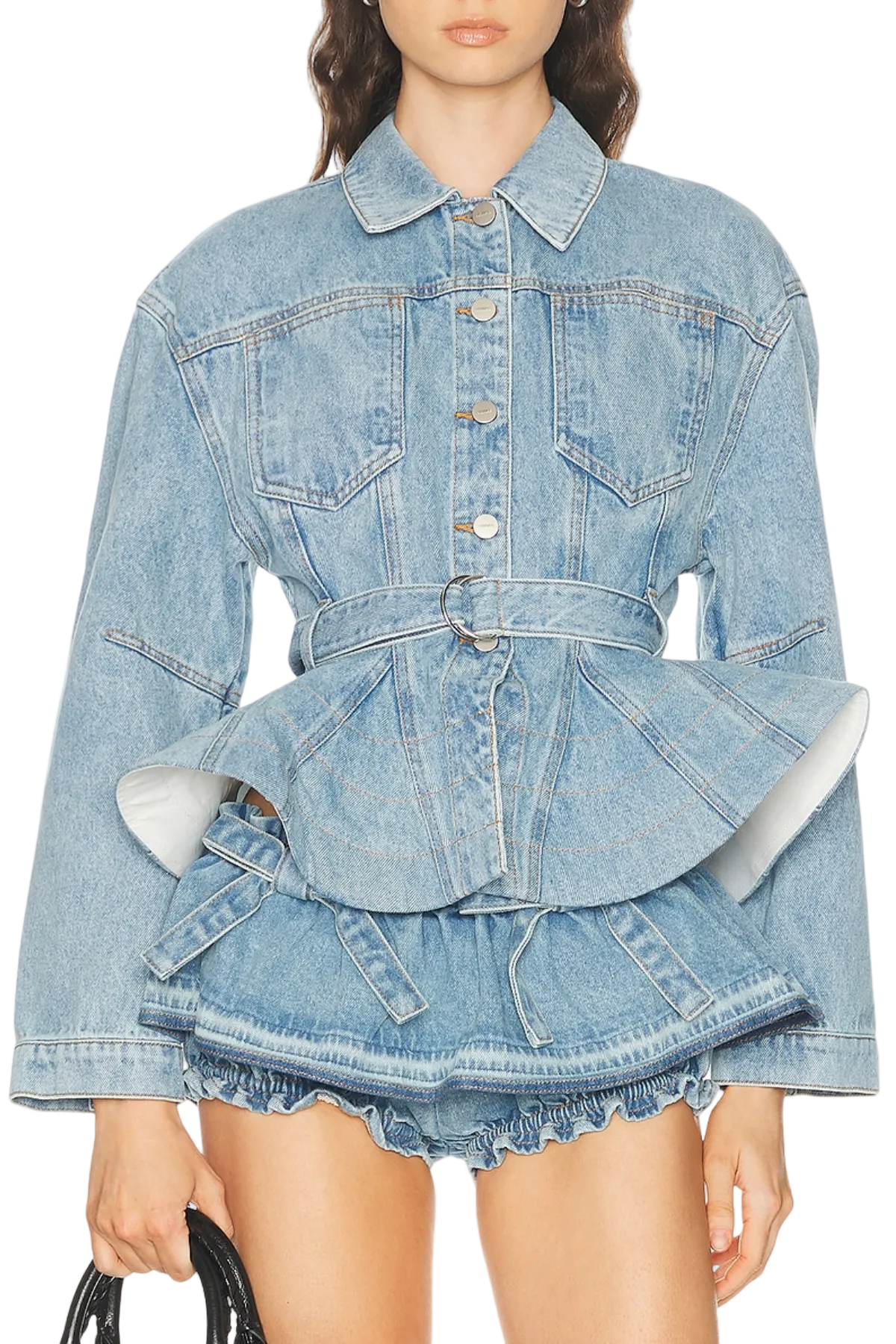HITANIA RUFFLE DENIM SET - CASUAL CHIC OUTFIT