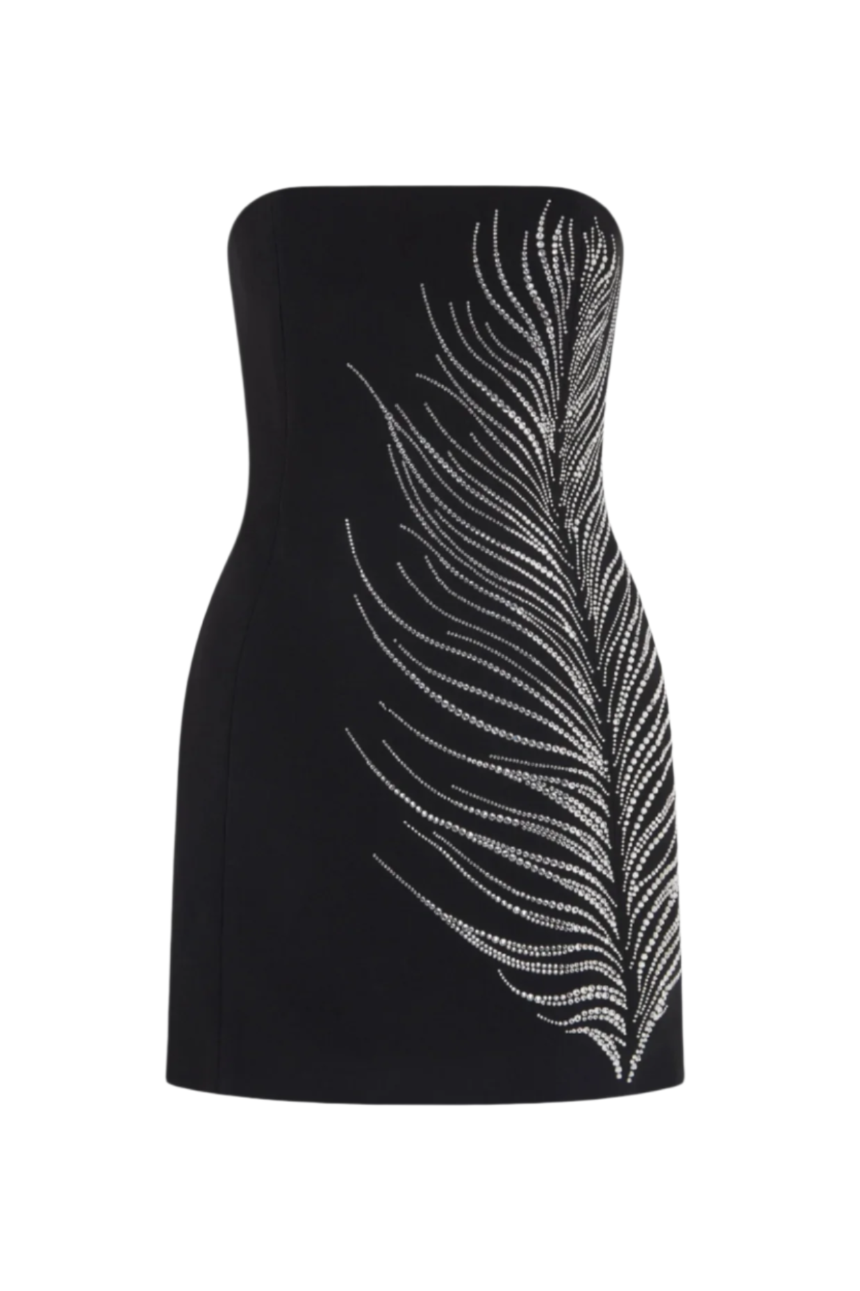 HLISA STRAPLESS FEATHER MINI DRESS FOR PARTY