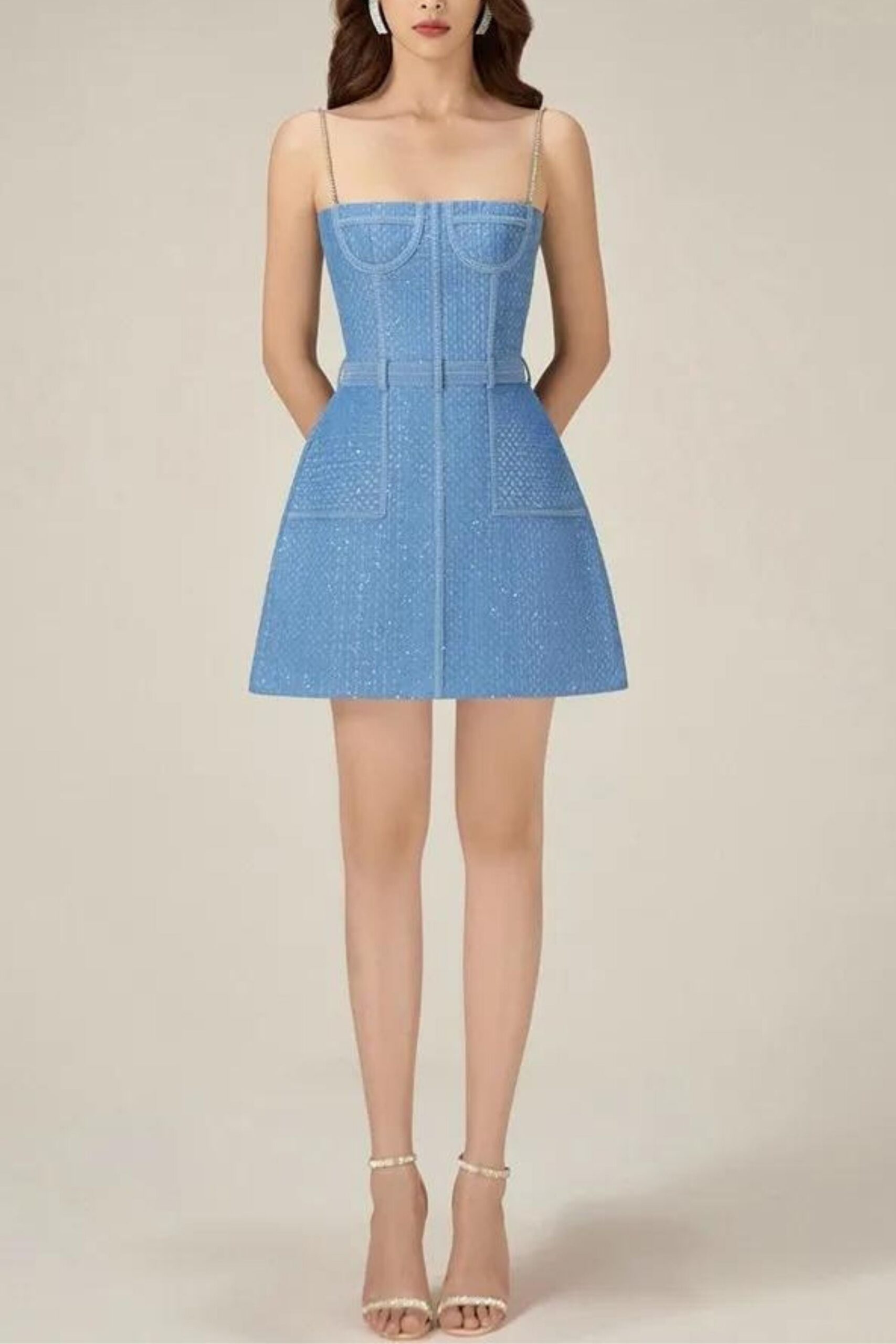 GABRIELLA BLUE MINI DRESS: ELEGANT FIT FOR COCKTAILS