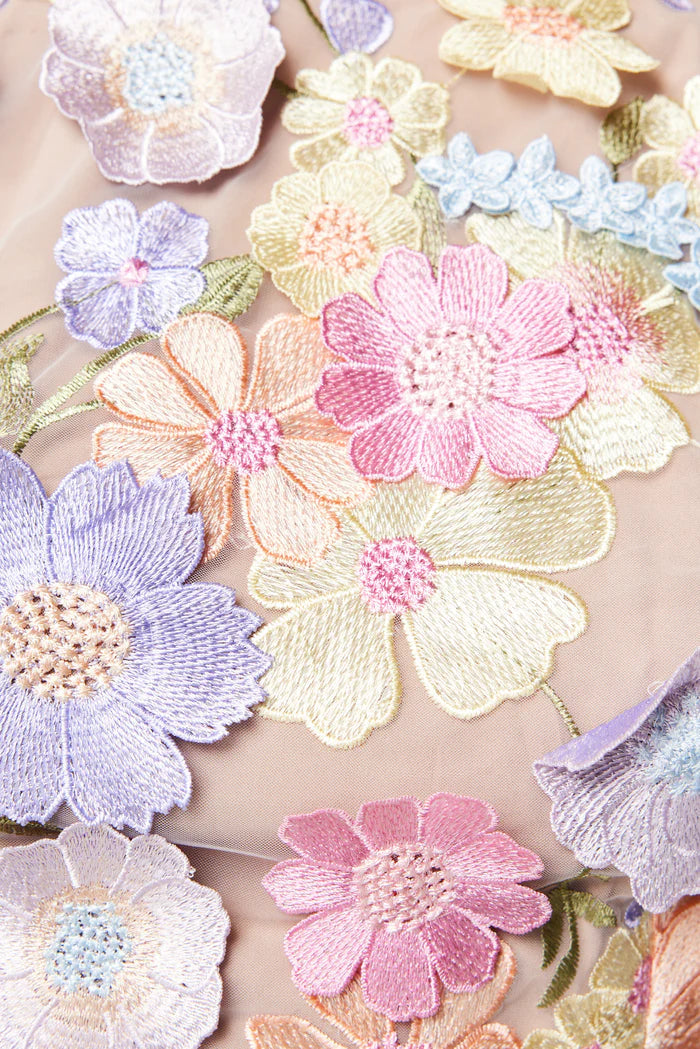 LUXE FLORAL APPLIQUE SET: ELEGANT PARTY SILHOUETTE