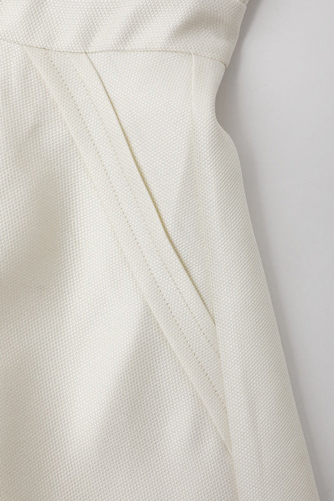 STRAPLESS STRAIGHT NECK MIDI DRESS FOR EVENING