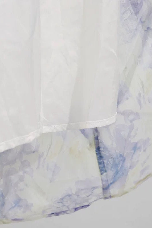 HELEN FLORAL FRILL OFF-SHOULDER MAXI DRESS BLUE