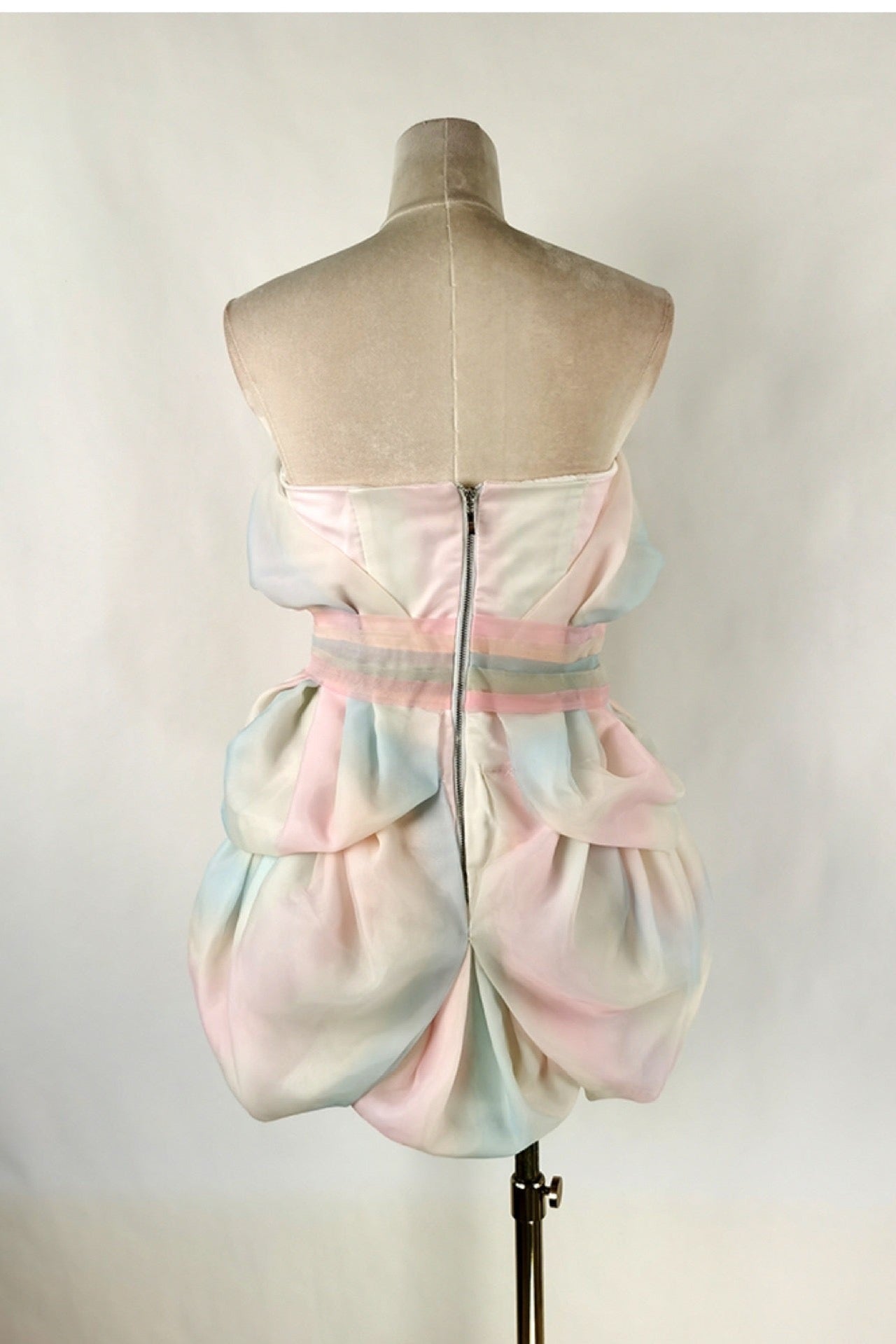 FLOWER BUD RAINBOW MINI DRESS FOR PARTY