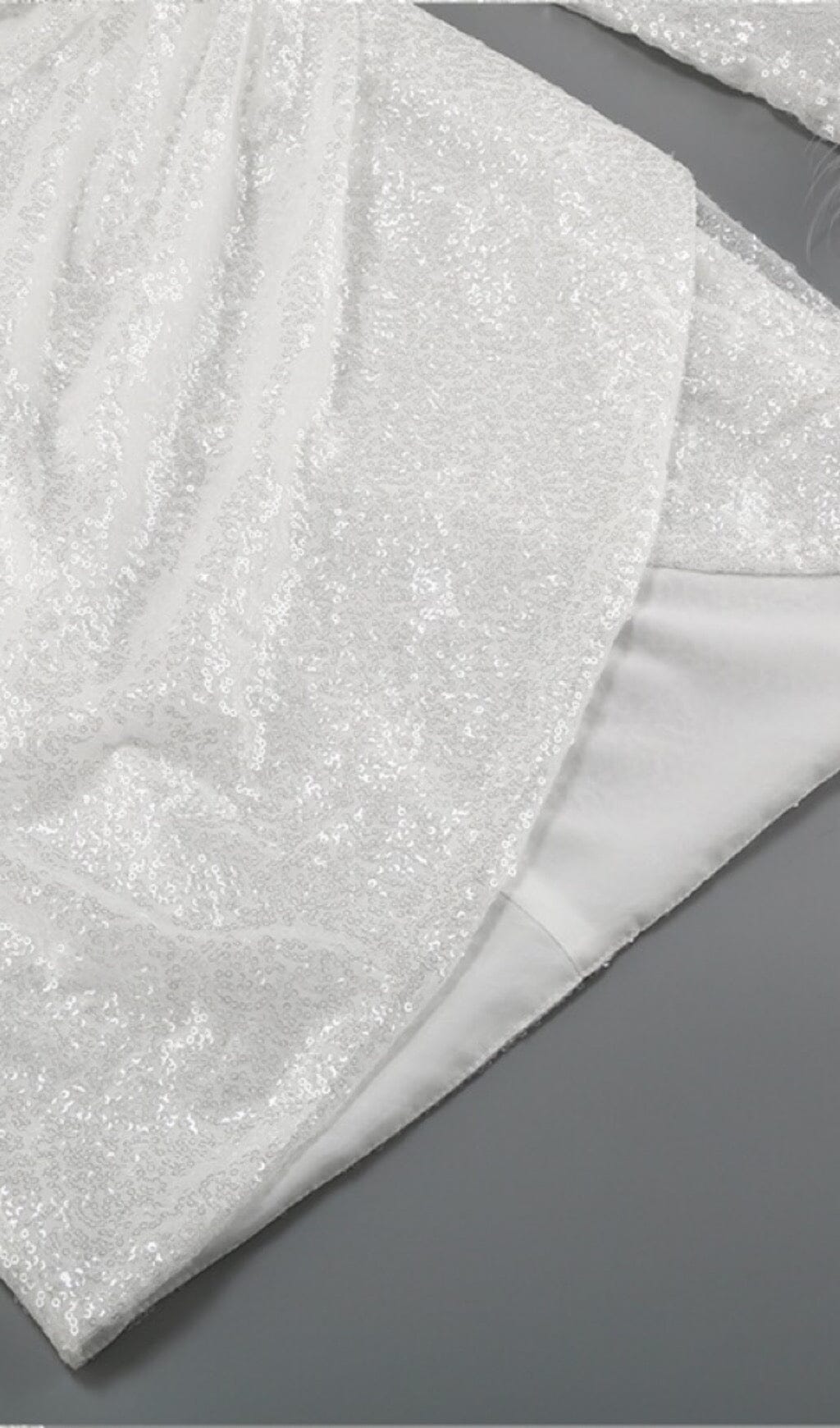 SEQUIN FEATHER WHITE MINI DRESS FOR PARTY