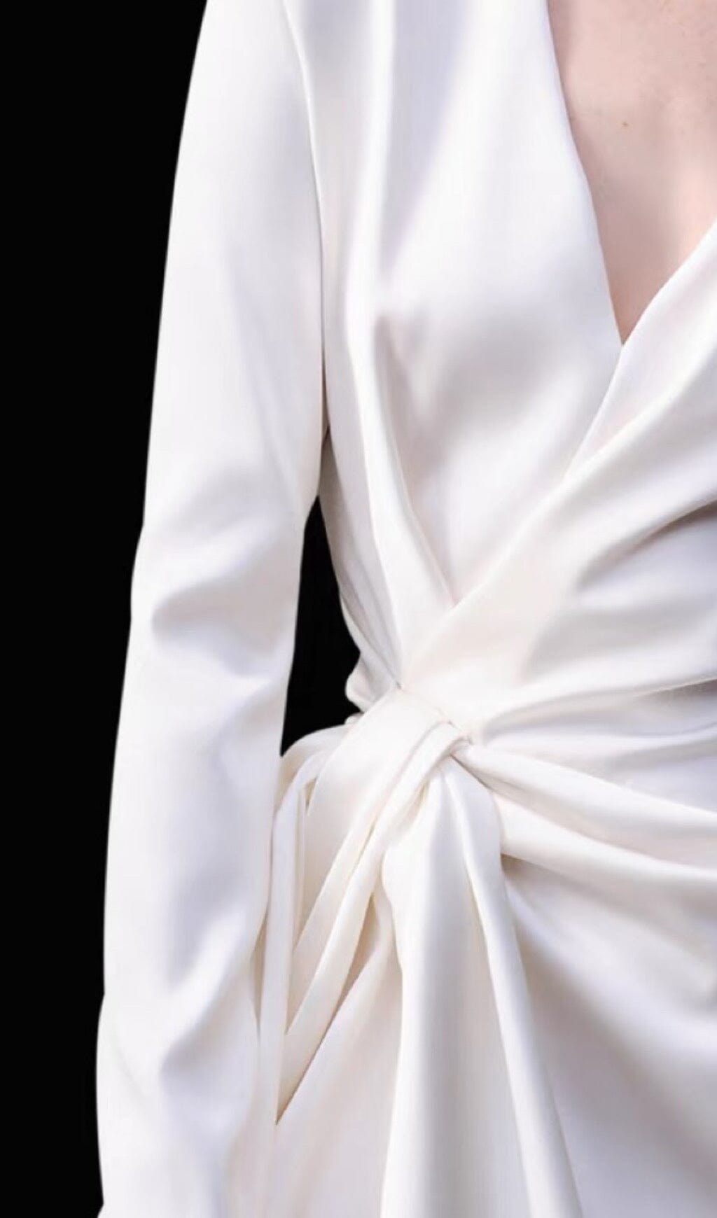 IMG_1881 IRREGULAR WHITE LONG SLEEVE DRESS FOR EVENTS