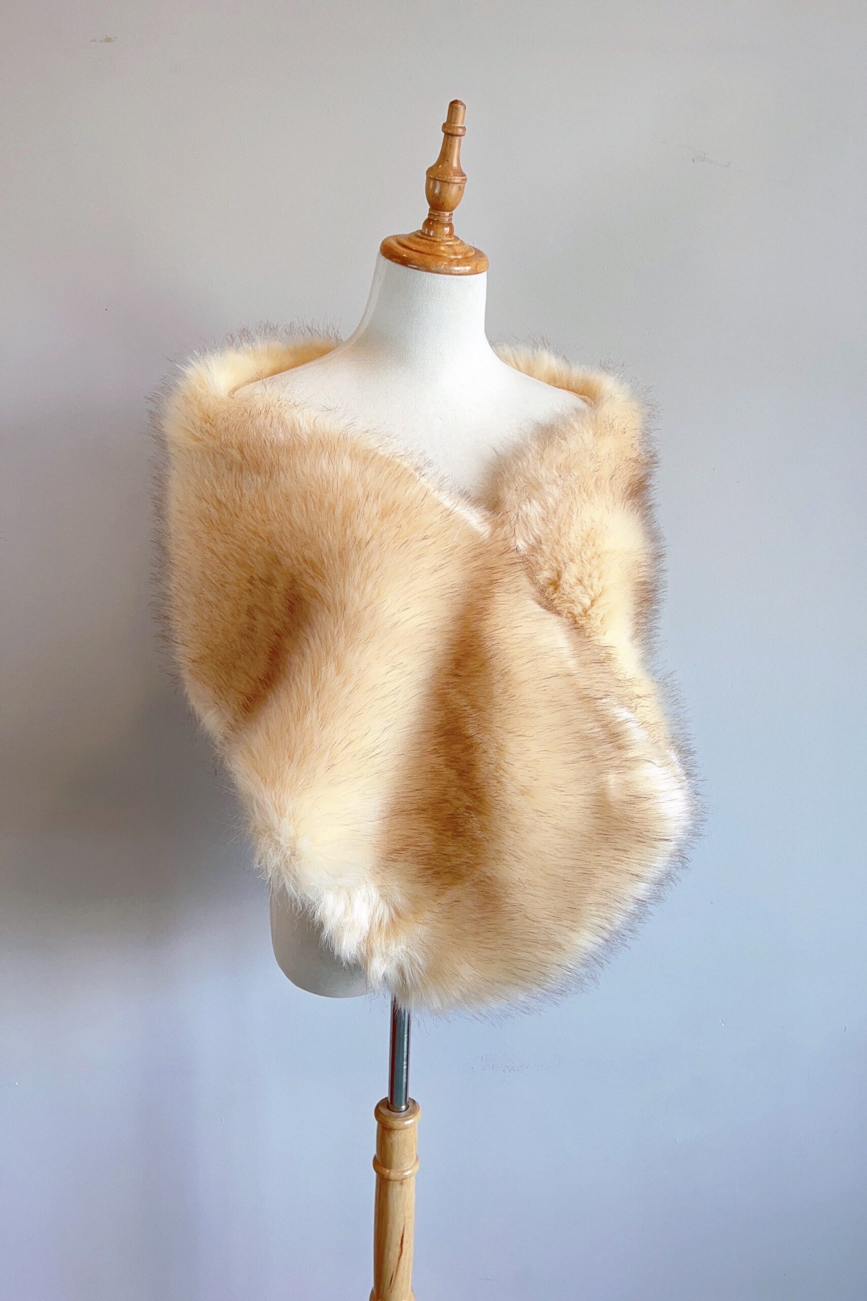 ISABEL FUR SHAWL FOR WEDDING EVENING WRAP