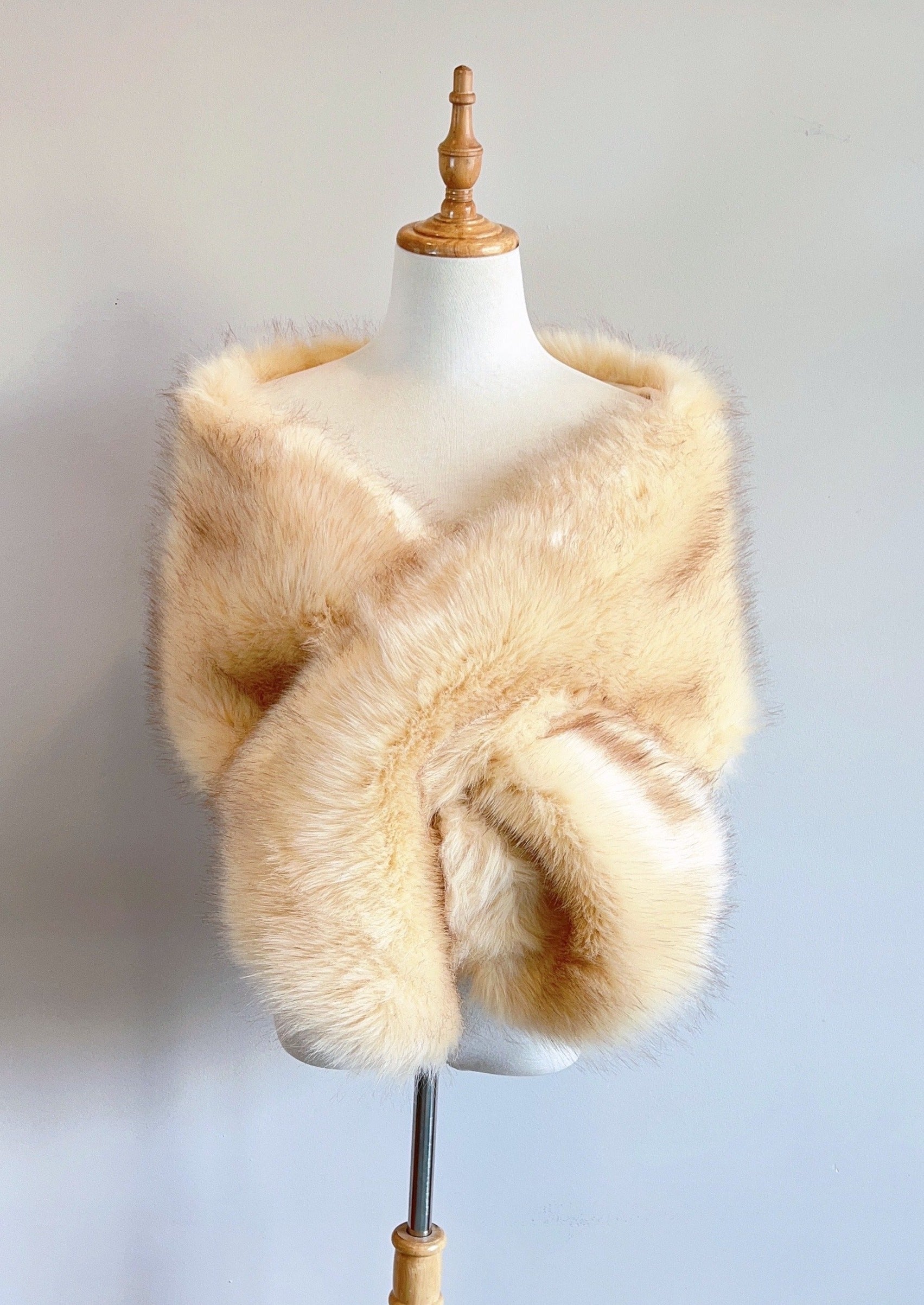 ISABEL FUR SHAWL FOR WEDDING EVENING WRAP
