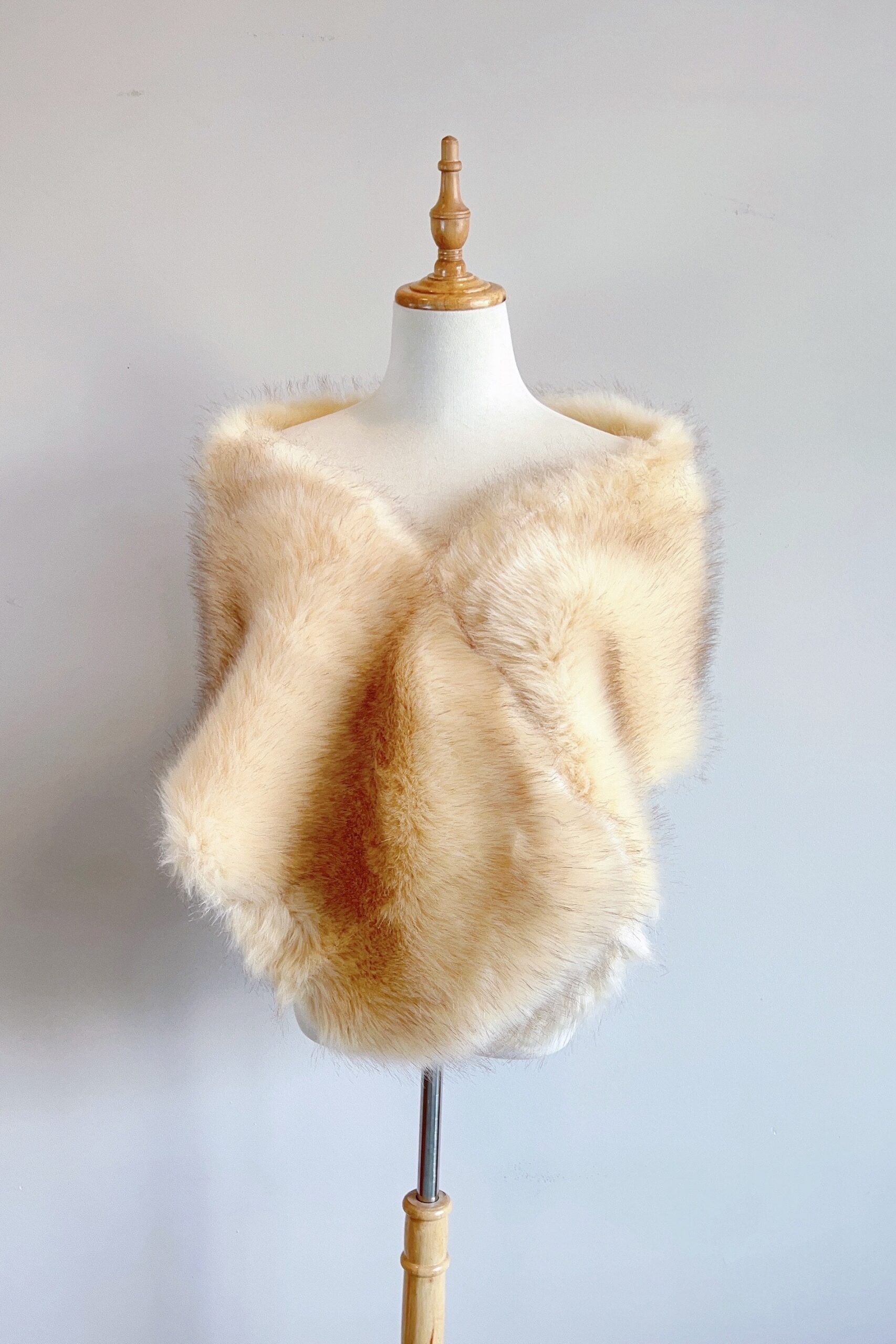 ISABEL FUR SHAWL FOR WEDDING EVENING WRAP