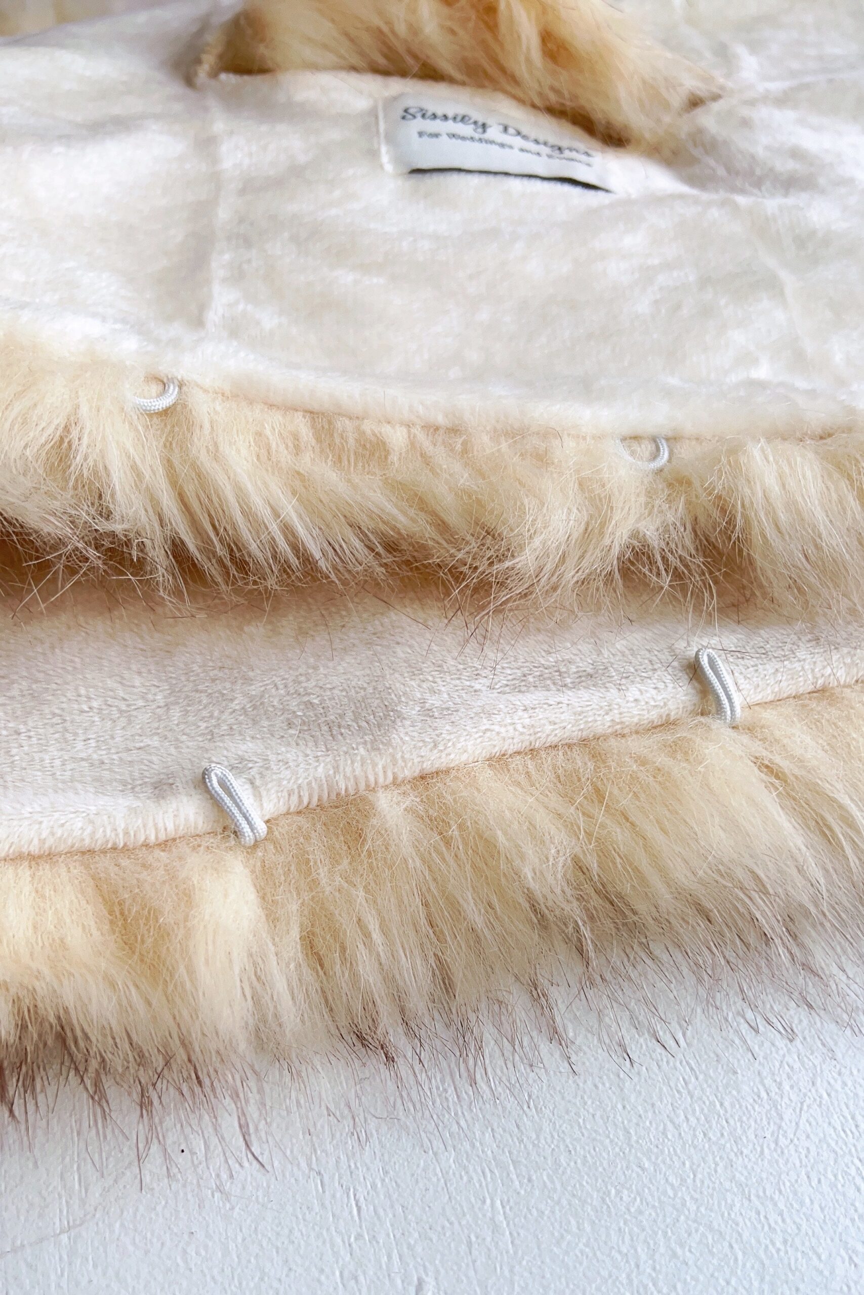 ISABEL FUR SHAWL FOR WEDDING EVENING WRAP