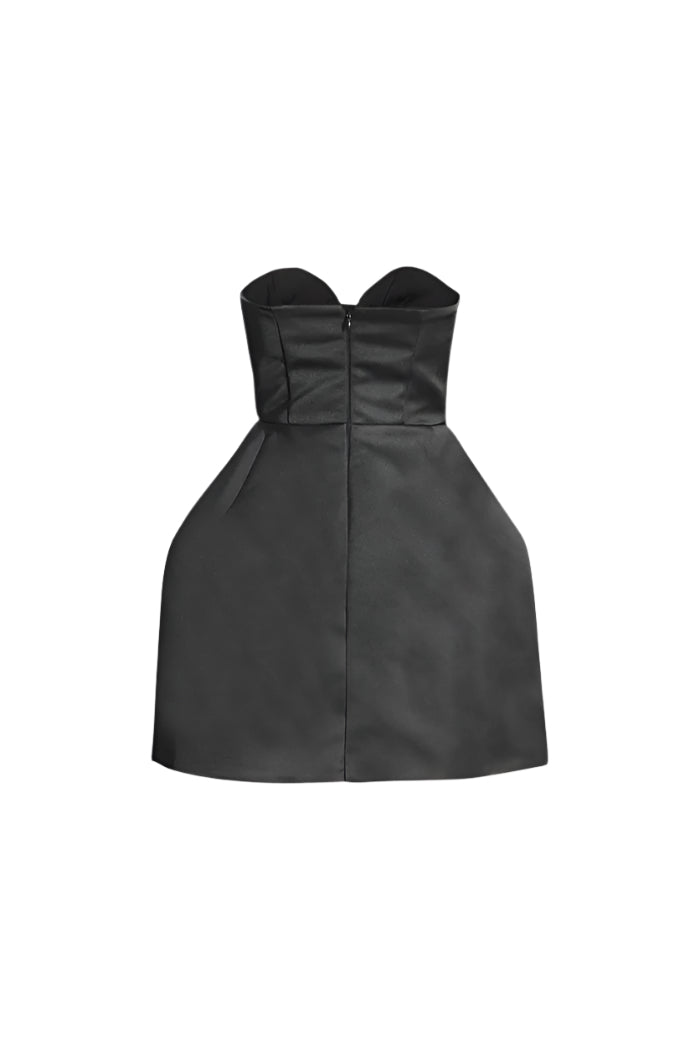 SLEEVELESS HOURGLASS DOLL DRESS BLACK