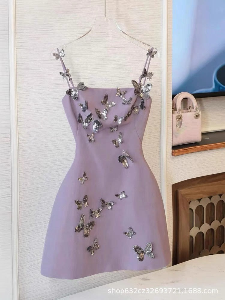 ALDIS BUTTERFLY SLEEVE MINI DRESS FOR PARTIES