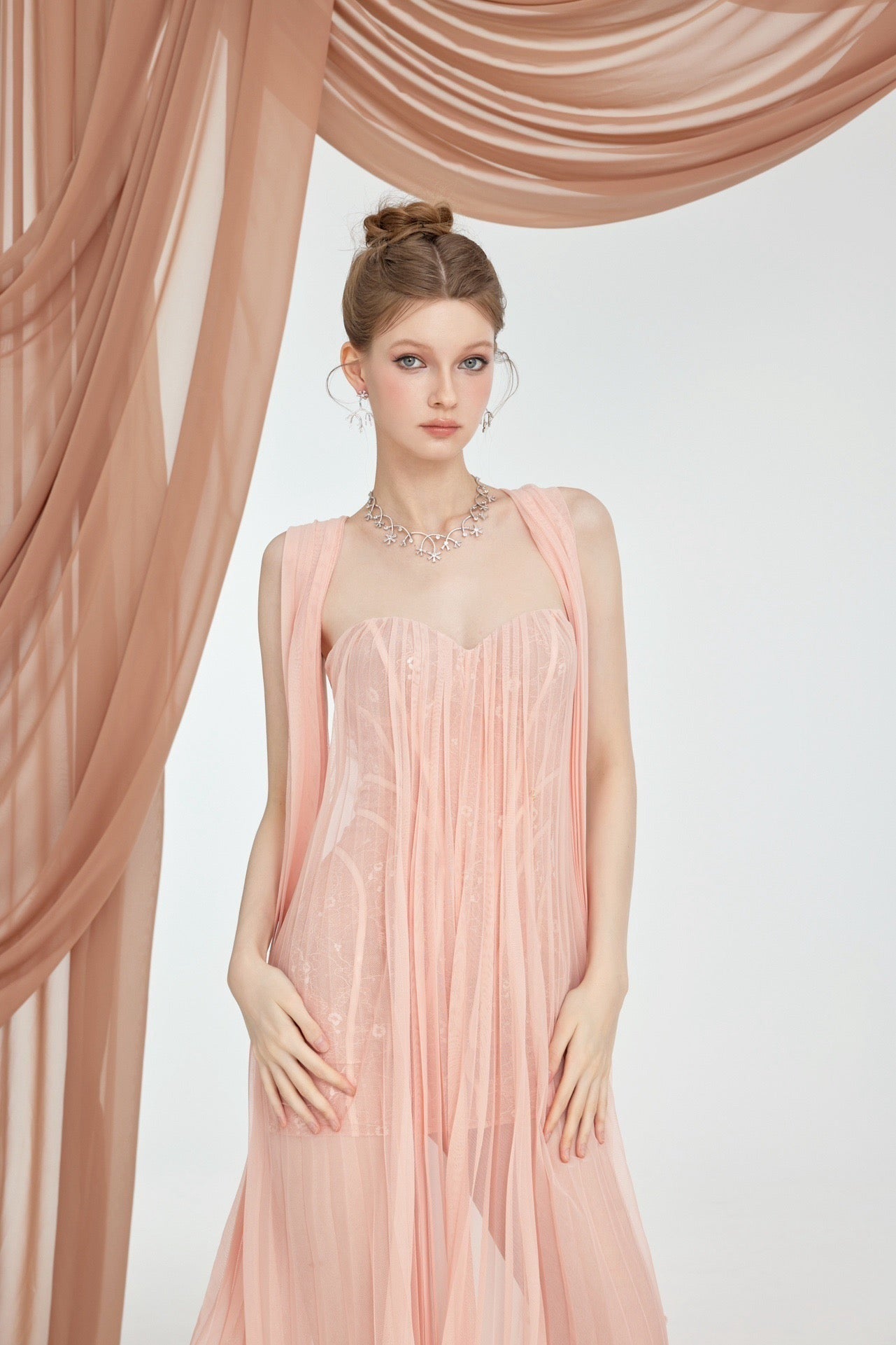 IMG_9539 THEA STRAPLESS MESH BACKLESS PINK MAXI DRESS