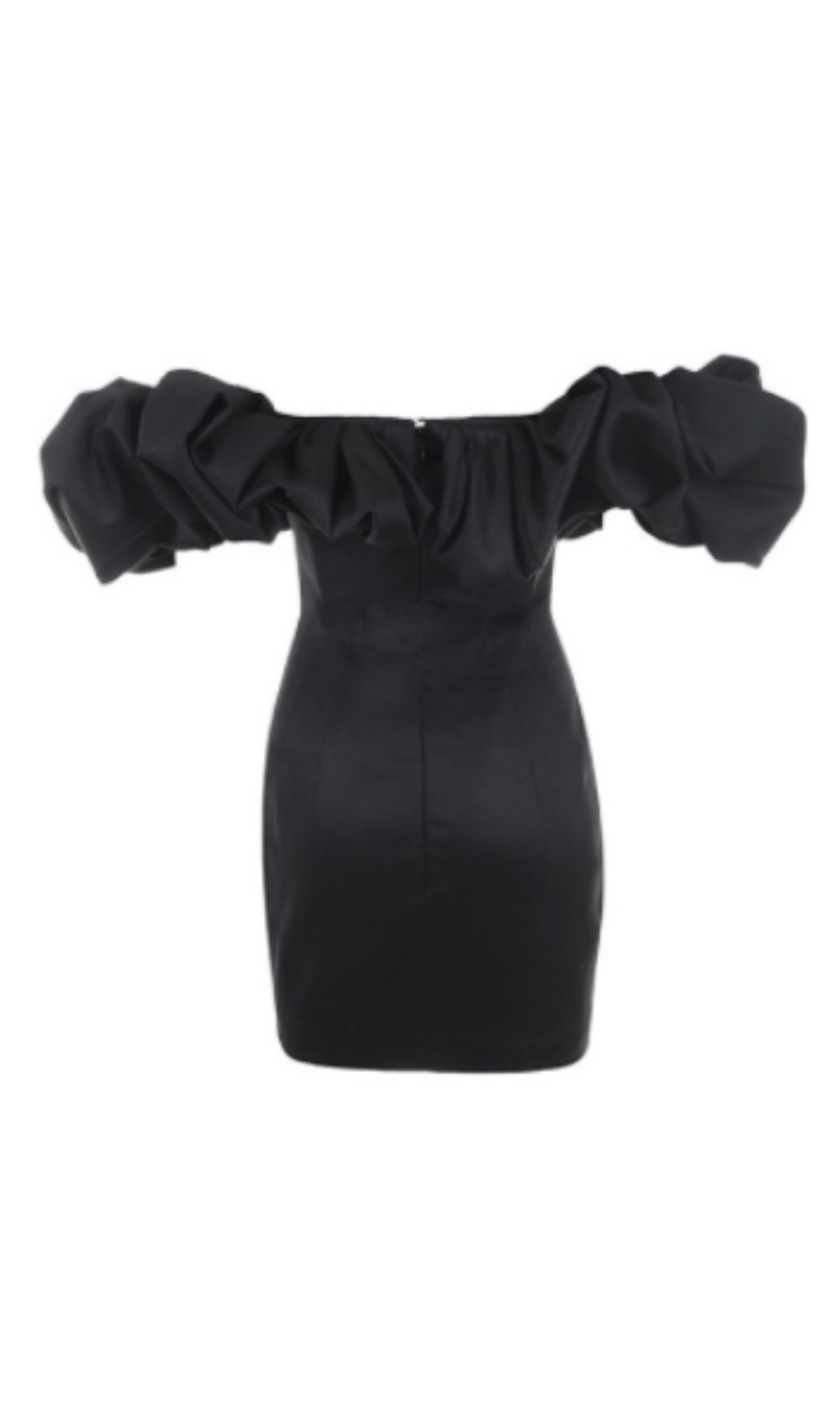 SATIN STRAPLESS RUFFLE DRESS FOR PARTY