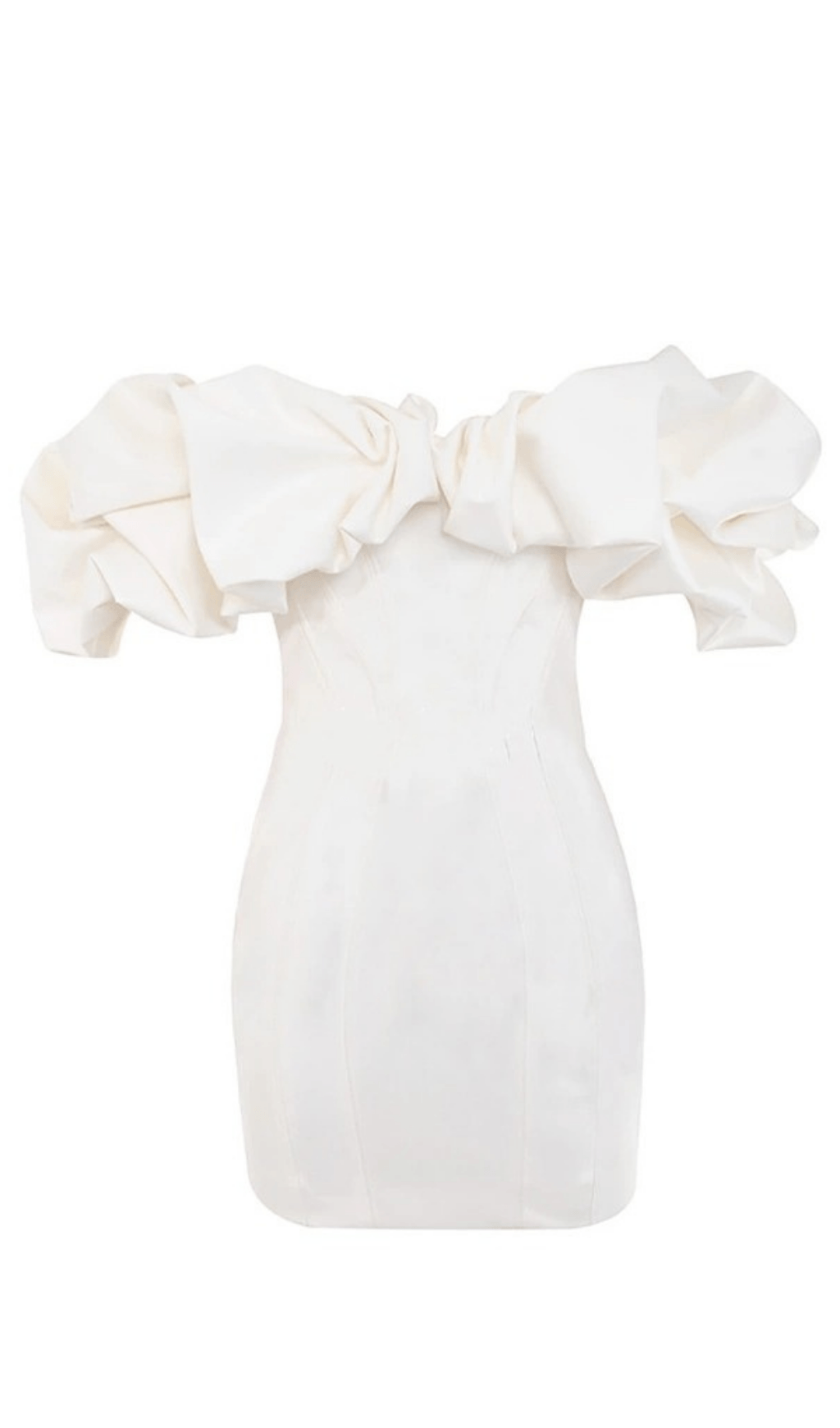 SATIN STRAPLESS RUFFLE DRESS FOR PARTY