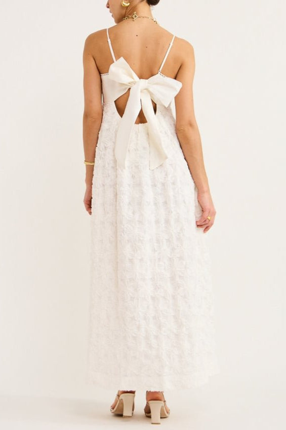 IGGY EMBROIDERED MIDI DRESS, CREAM, WEDDING GUEST