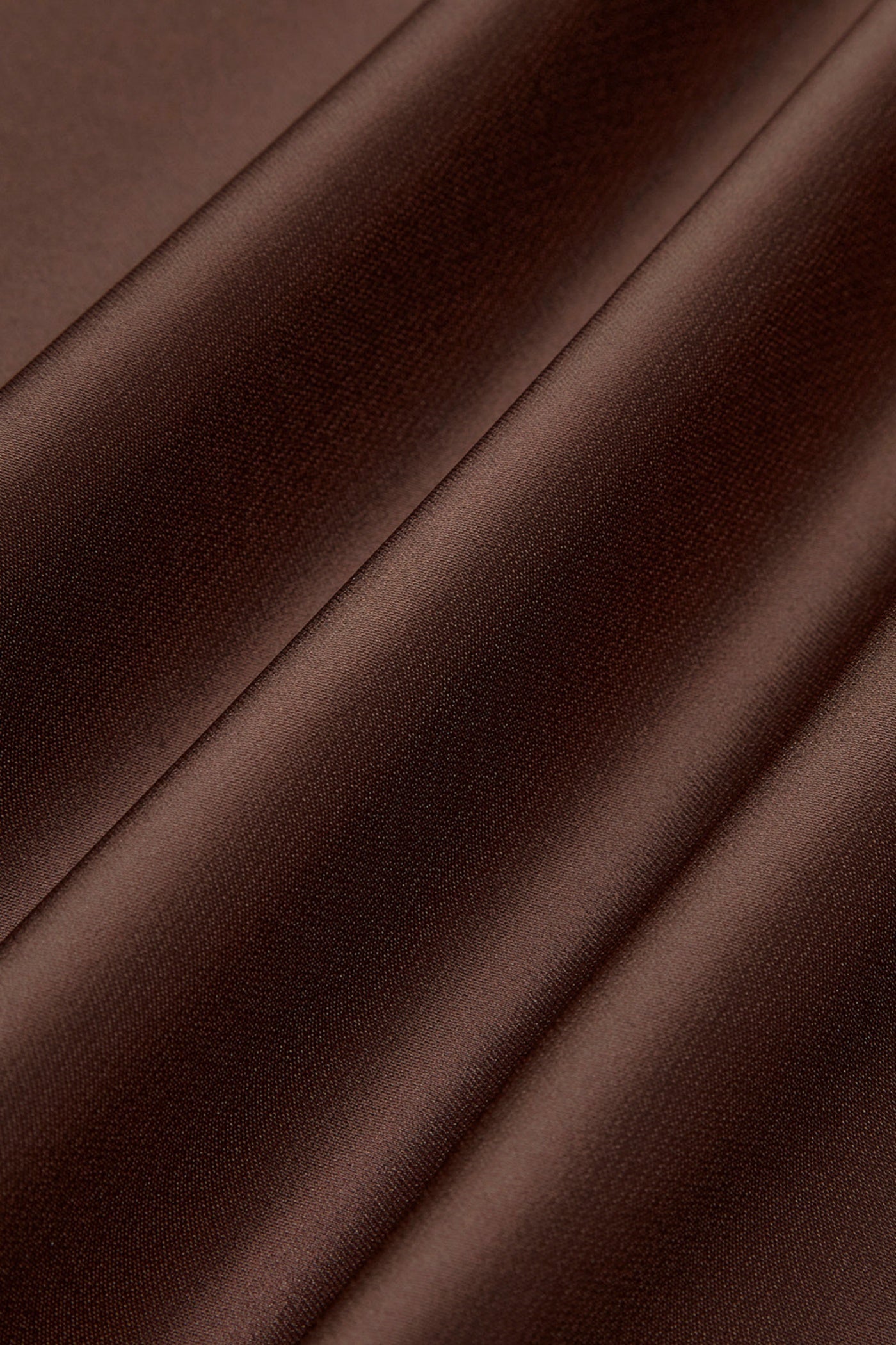 ASYMETRICAL CUTOUT SATIN MAXI DRESS BROWN