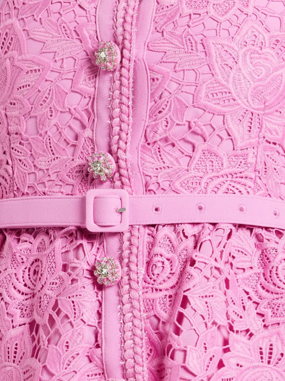 PINK LACE BODYCON MIDI DRESS FOR PARTY