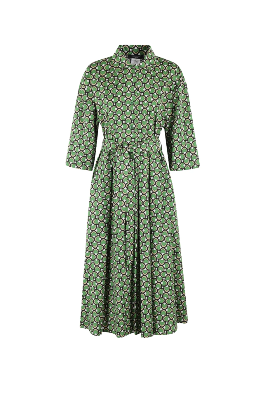 VARENNA COTTON SHIRT DRESS – GREEN