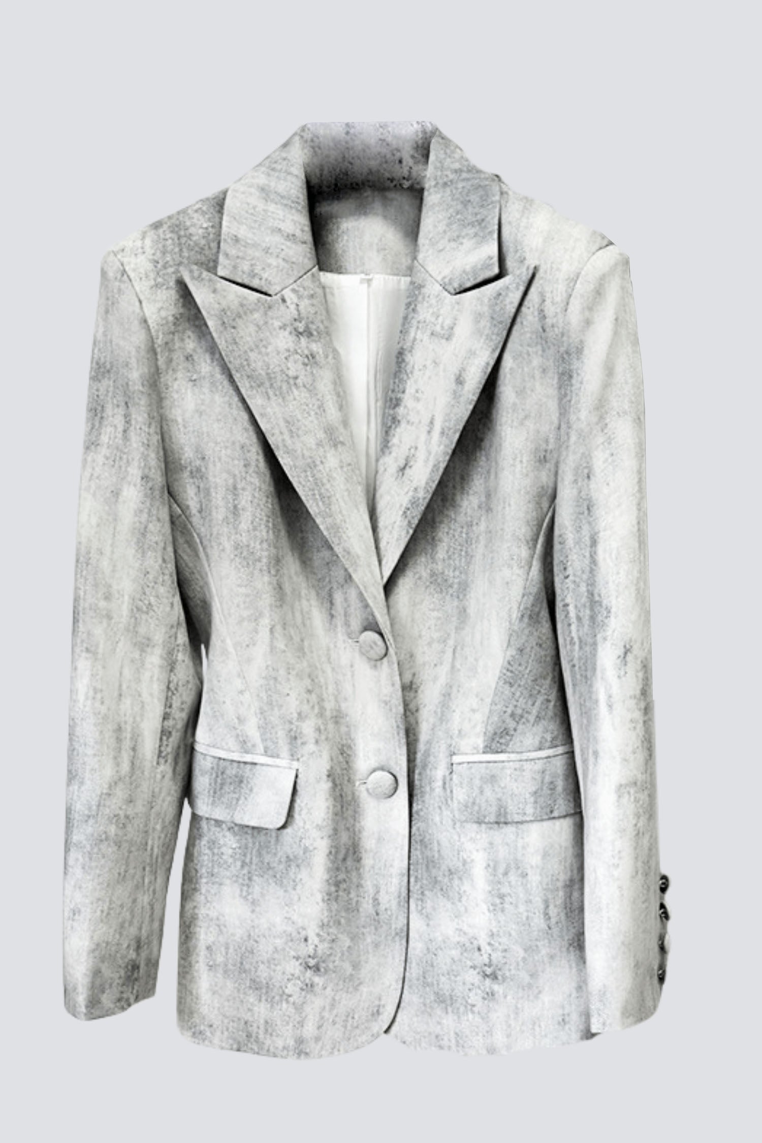 ISLETA PRINT BLAZER SET GREY FORMAL OFFICE WEAR