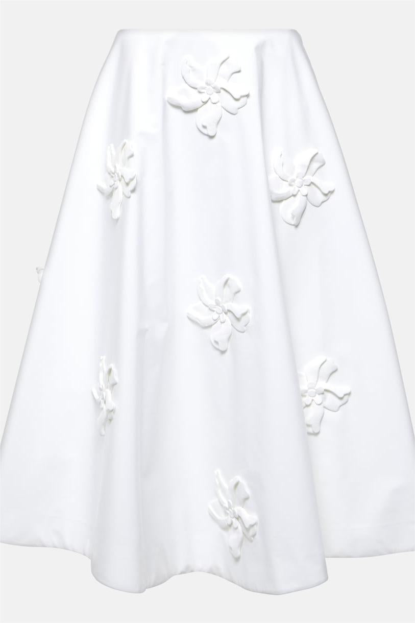 3D FLORAL HIGH WAIST SKIRT FOR PARTY