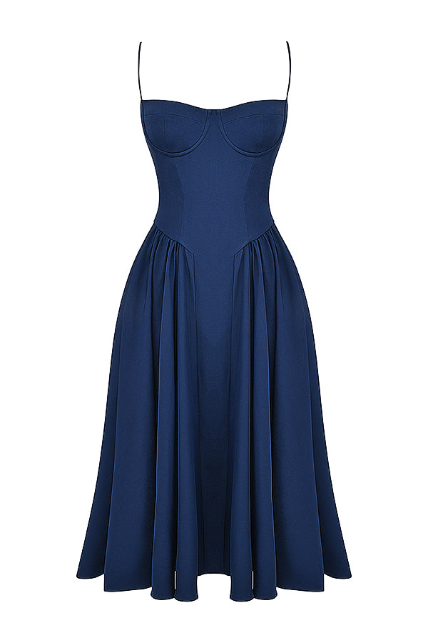 CORSET MIDI DRESS FOR WEDDING GUEST