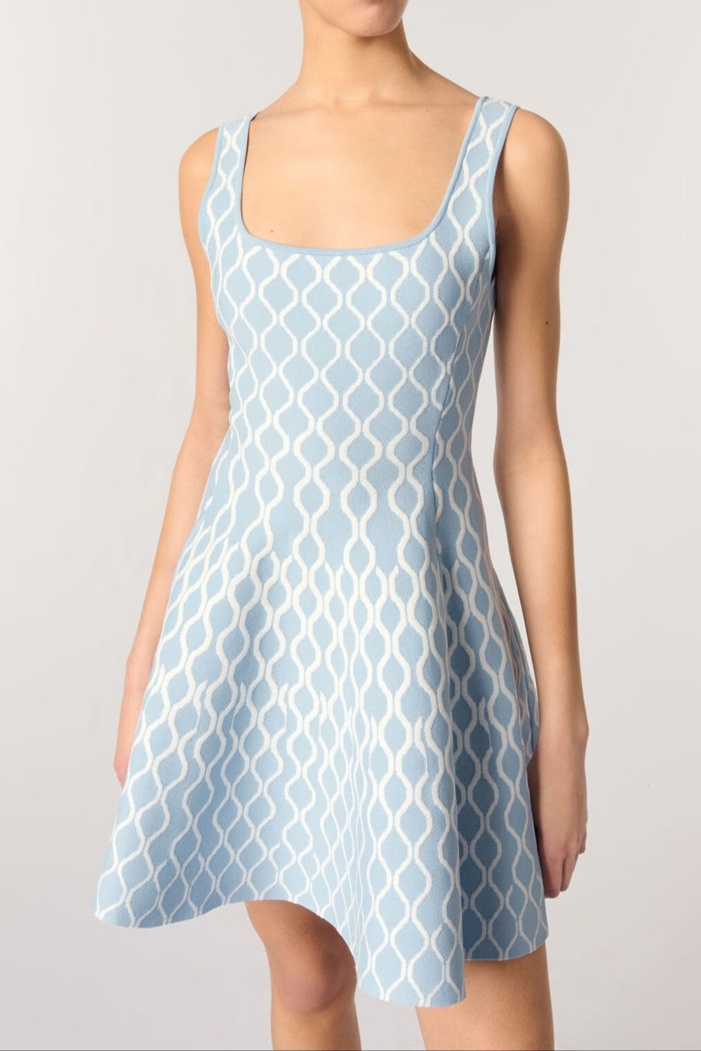 HÉLÈNE JACQUARD SLEEVELESS MINI DRESS FOR PARTIES