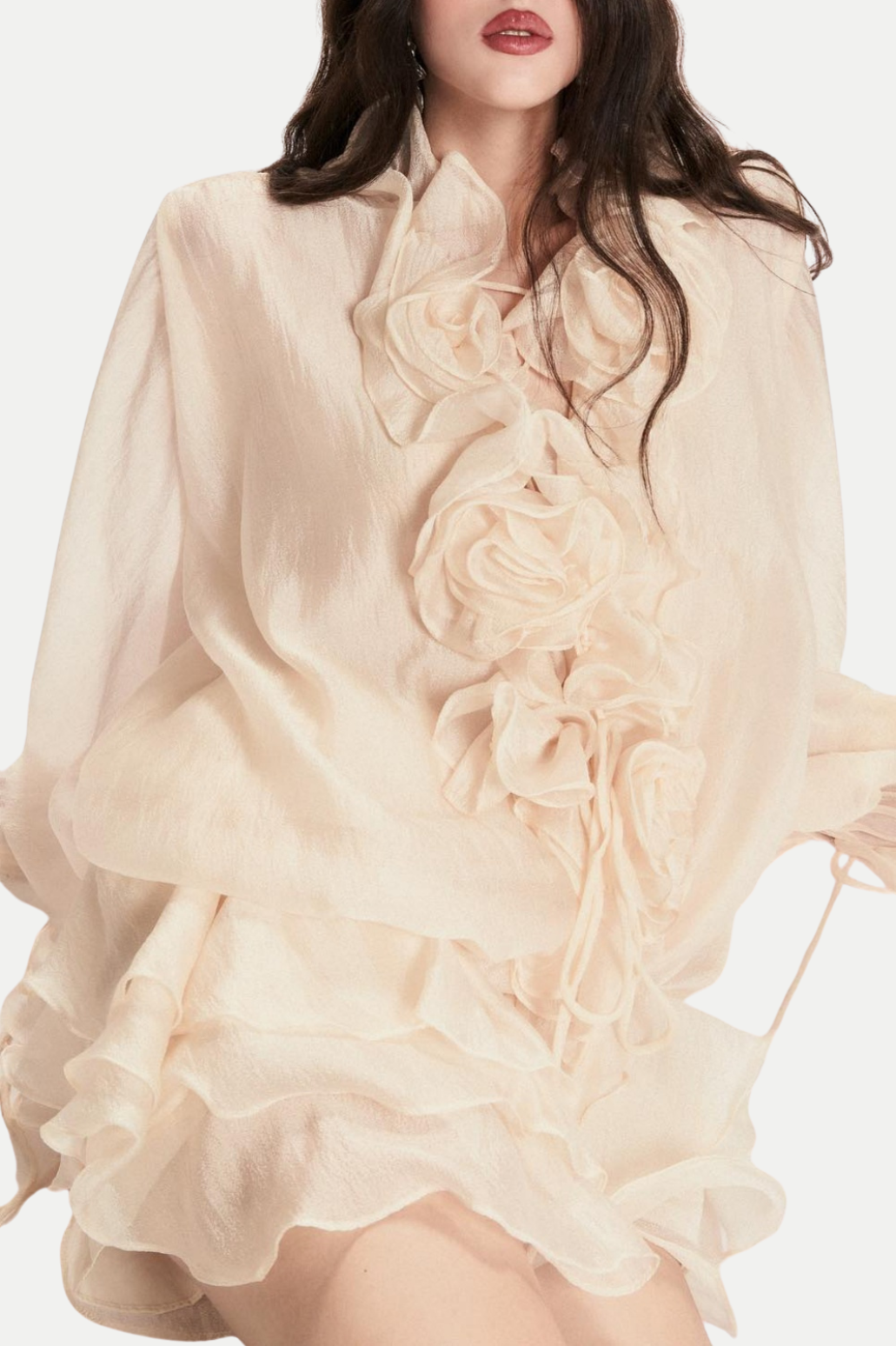JAKETTA FLORAL RUFFLE MINI DRESS