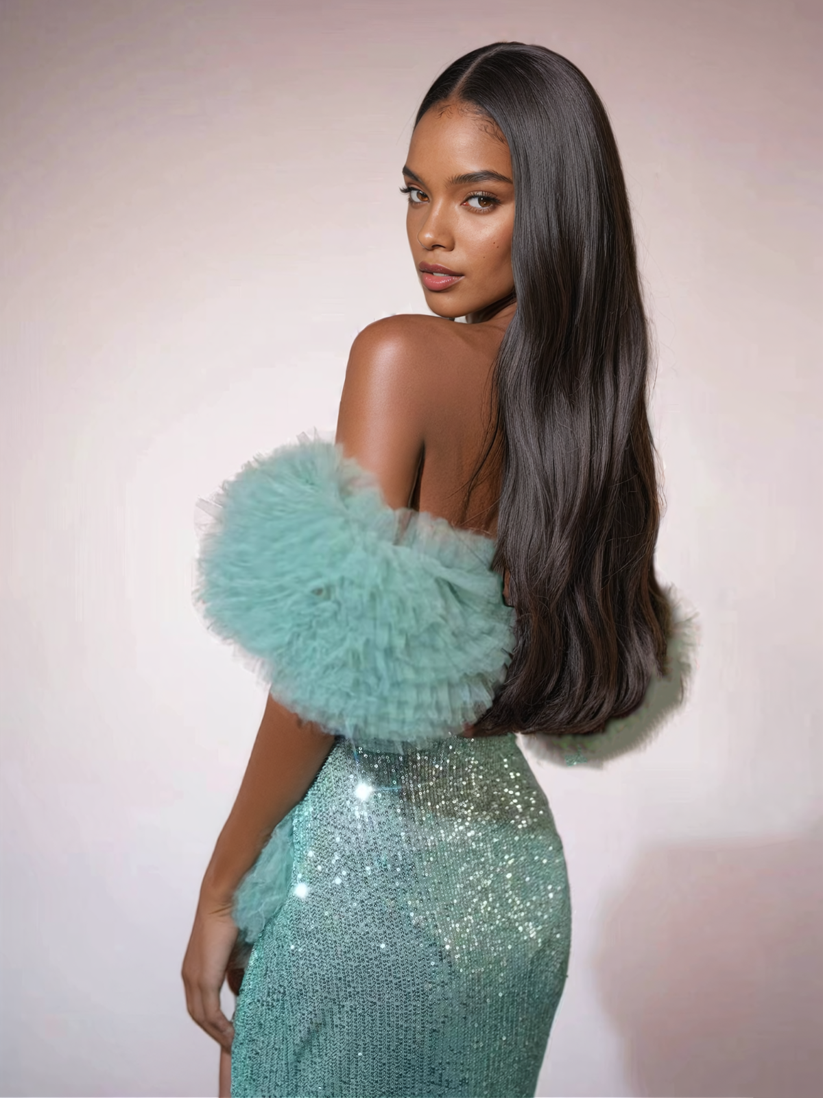 MINT JALYNNE CORSET SEQUIN SKIRT SET
