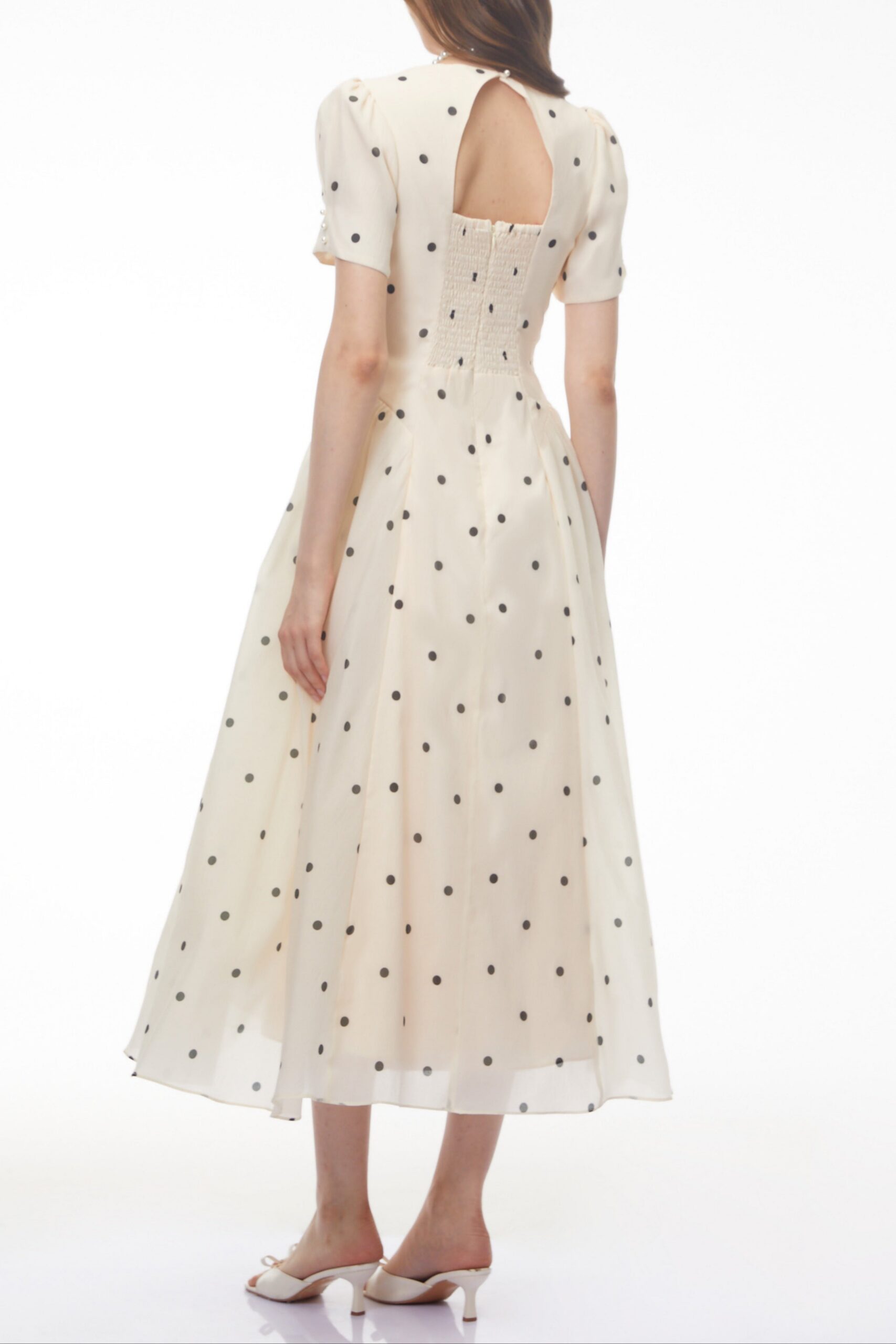 JAVANE POLKA DOT MAXI DRESS FOR WEDDING GUEST