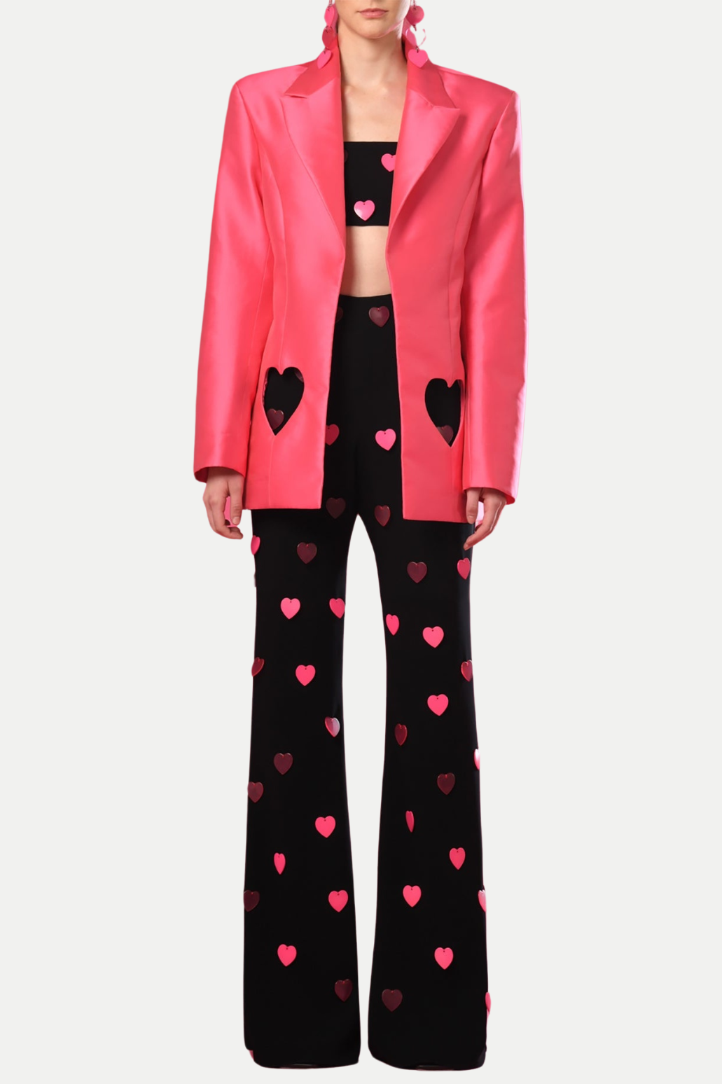 SEQUIN HEART TWO PIECE SET - PARTY OUTFIT