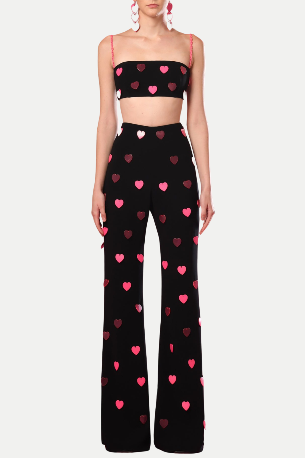 SEQUIN HEART TWO PIECE SET - PARTY OUTFIT