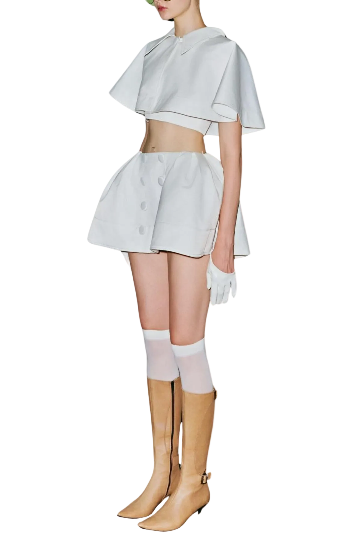 JONAS CAPE TOP MINI SKIRT SET - ELEGANT PARTY OUTFIT