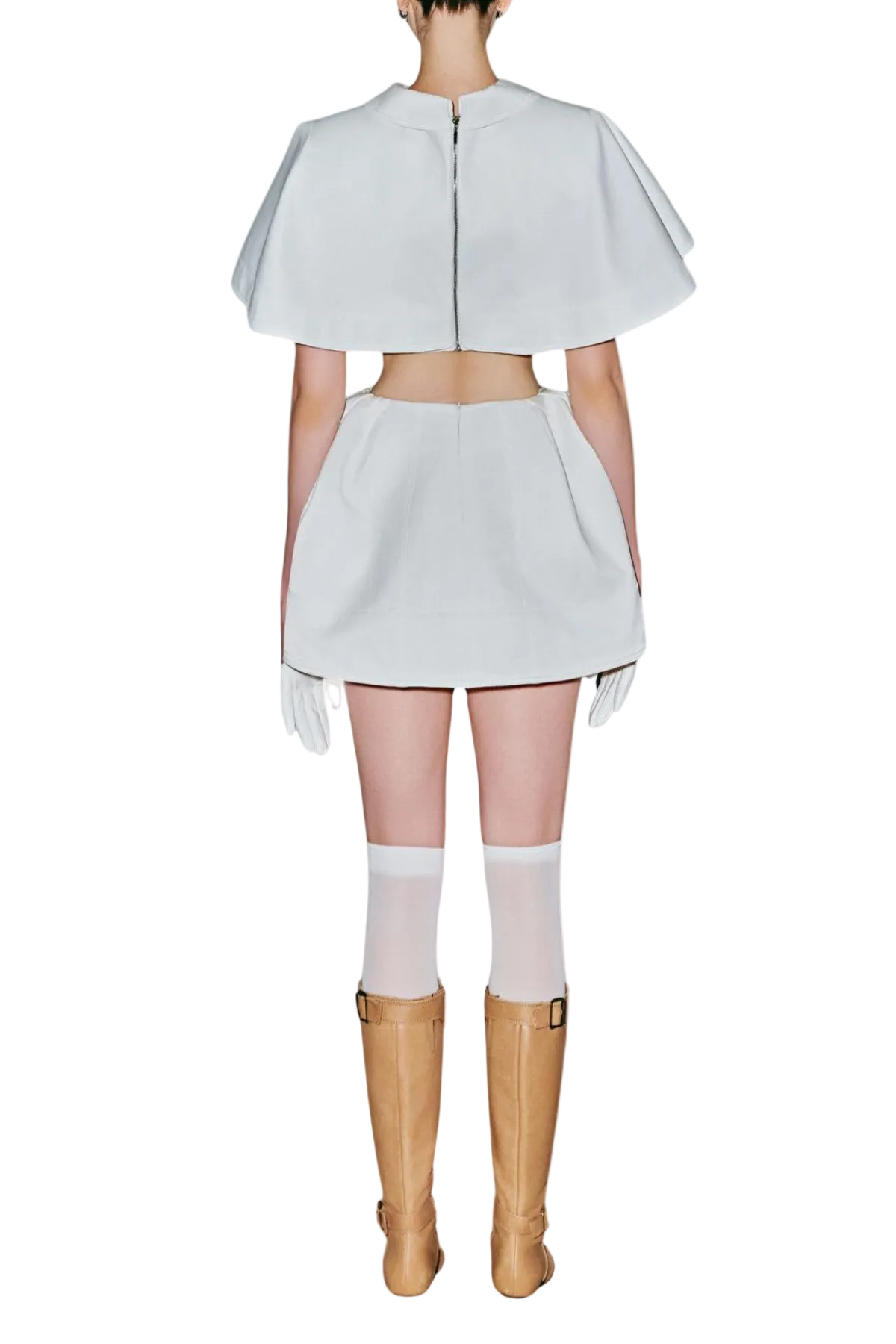 JONAS CAPE TOP MINI SKIRT SET - ELEGANT PARTY OUTFIT