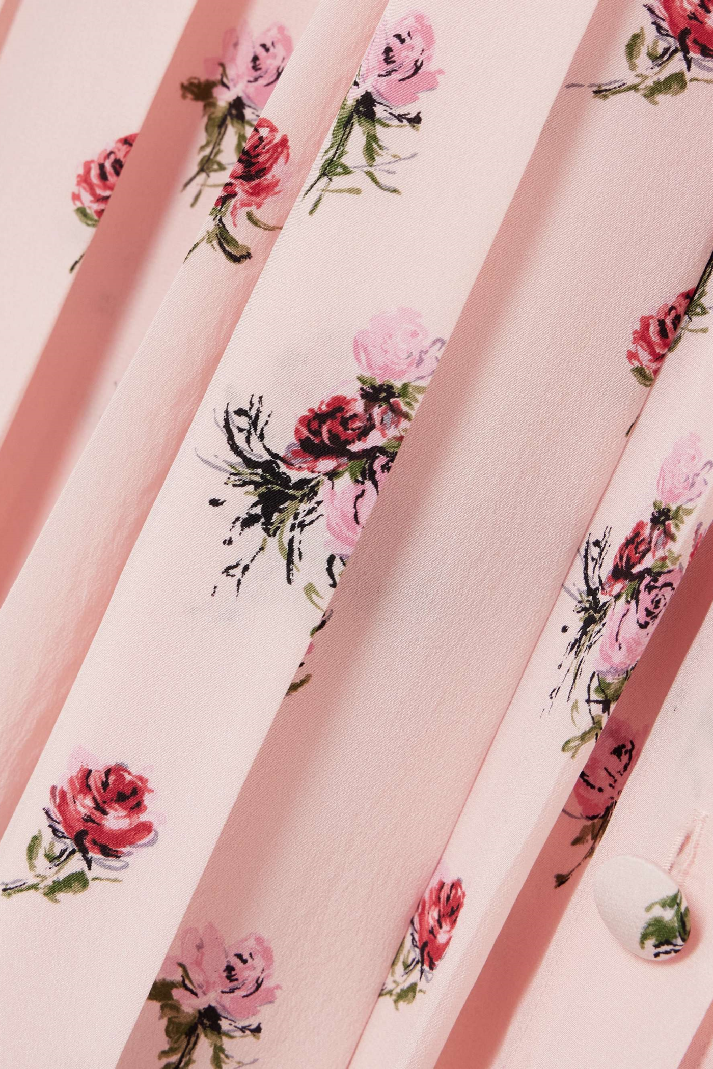 JUTALAK ROSE PRINT PLEATED MIDI DRESS FOR WEDDING