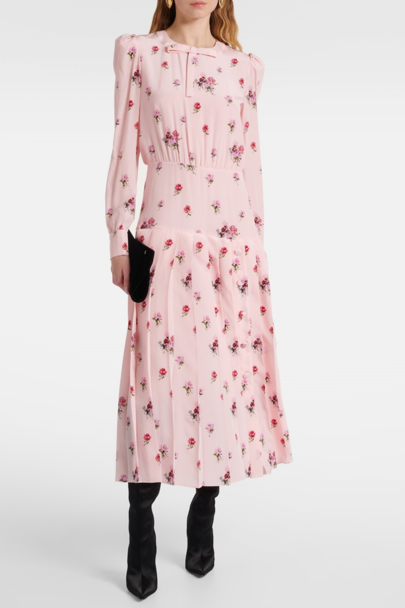 JutalakRosePrintPleatedMidiDress_6 JUTALAK ROSE PRINT PLEATED MIDI DRESS FOR WEDDING
