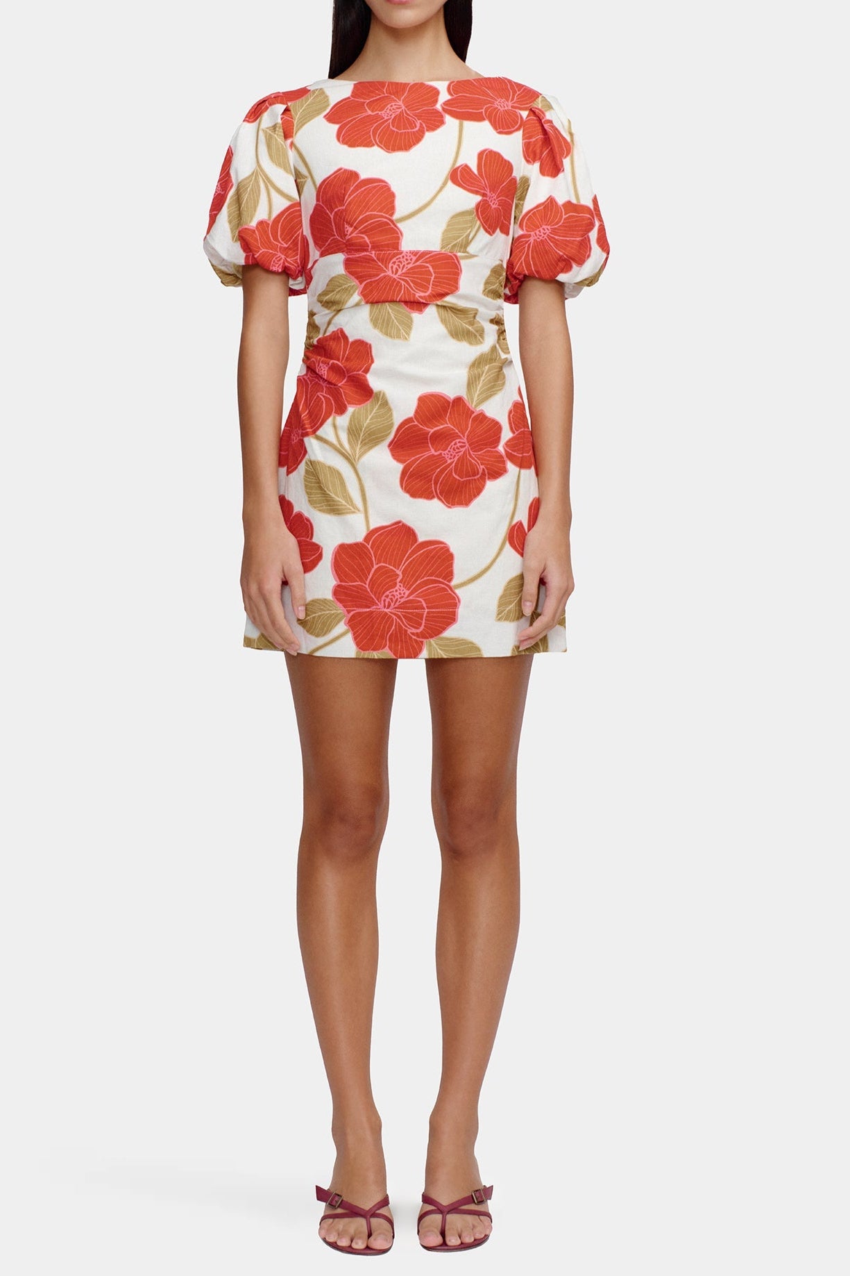 KIMBERLEYDRESS_PRIMROSE_OWNLEY_11 MULTICOLOR PUFF SLEEVE LINEN MINI DRESS