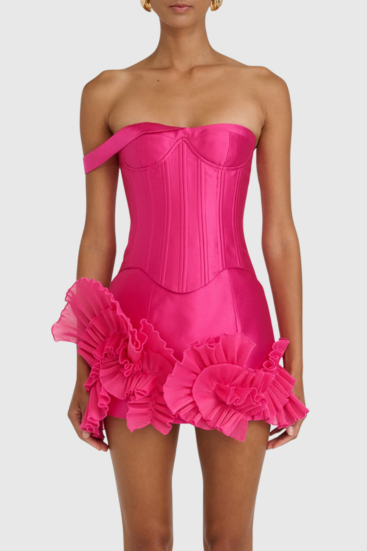 SATIN CORSET TWO-PIECE SET FOR PARTY