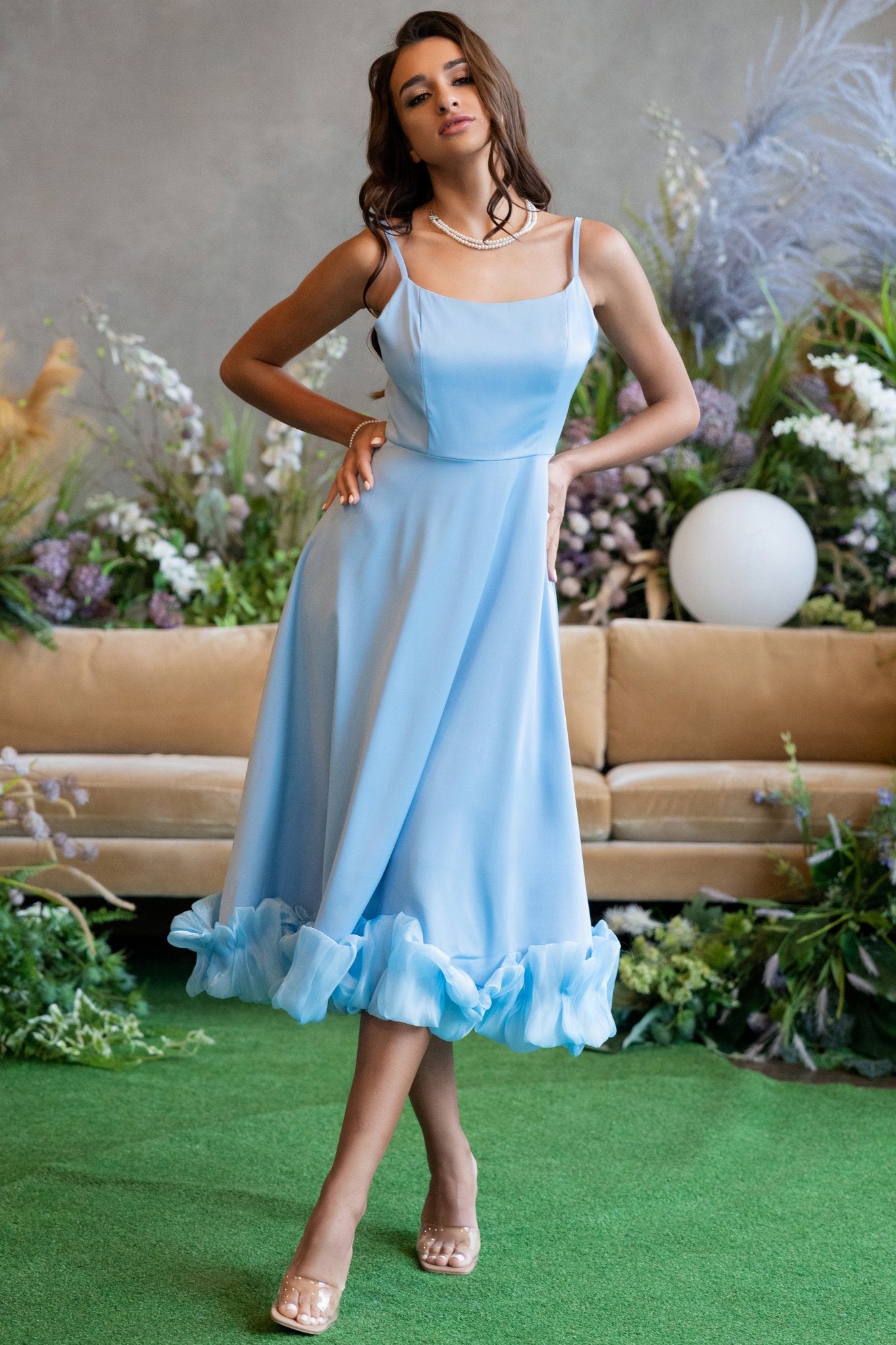 KALILA ELEGANT MIDI DRESS FOR WEDDING GUEST