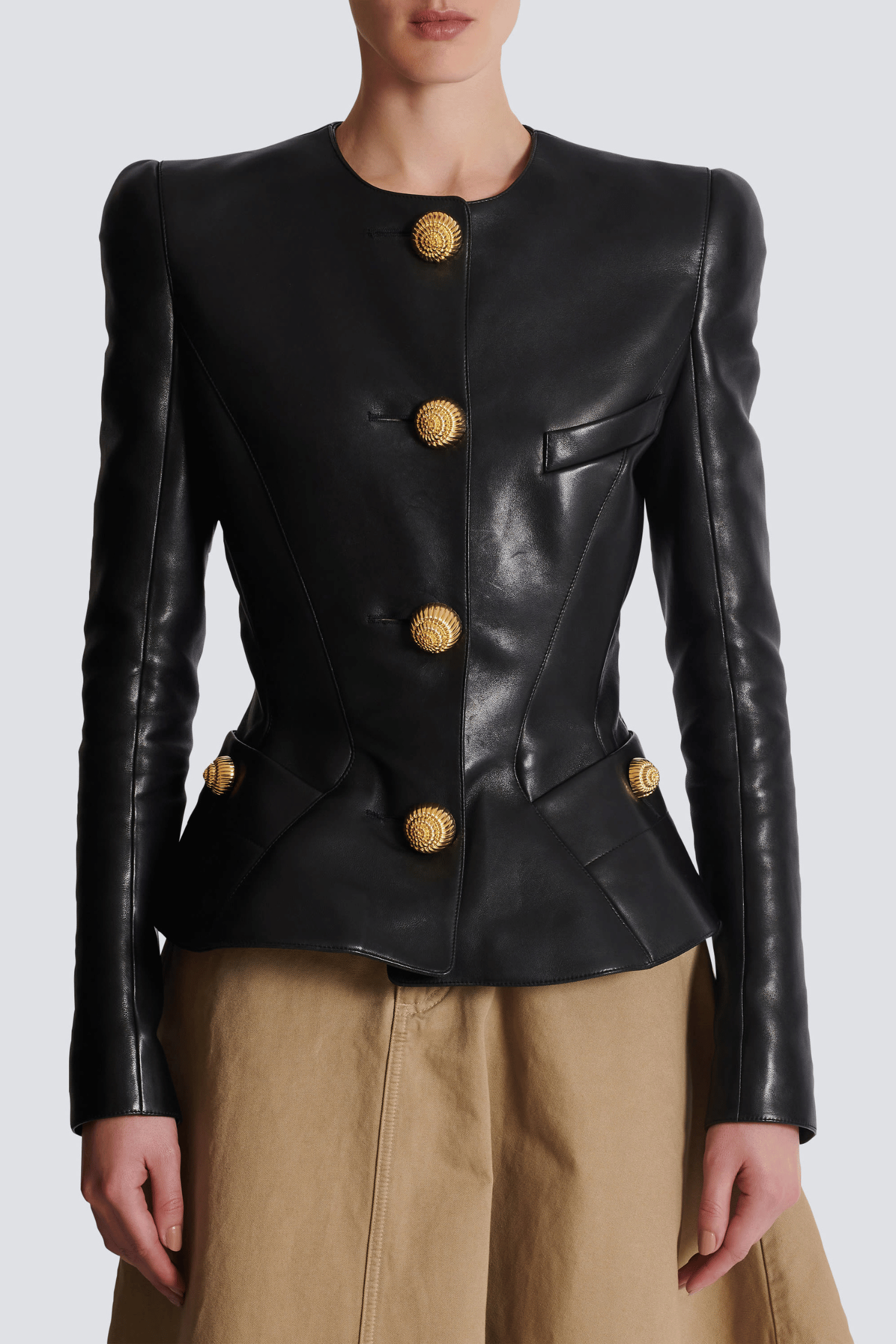 KESTER LEATHER BUTTON JACKET FOR CASUAL STYLE