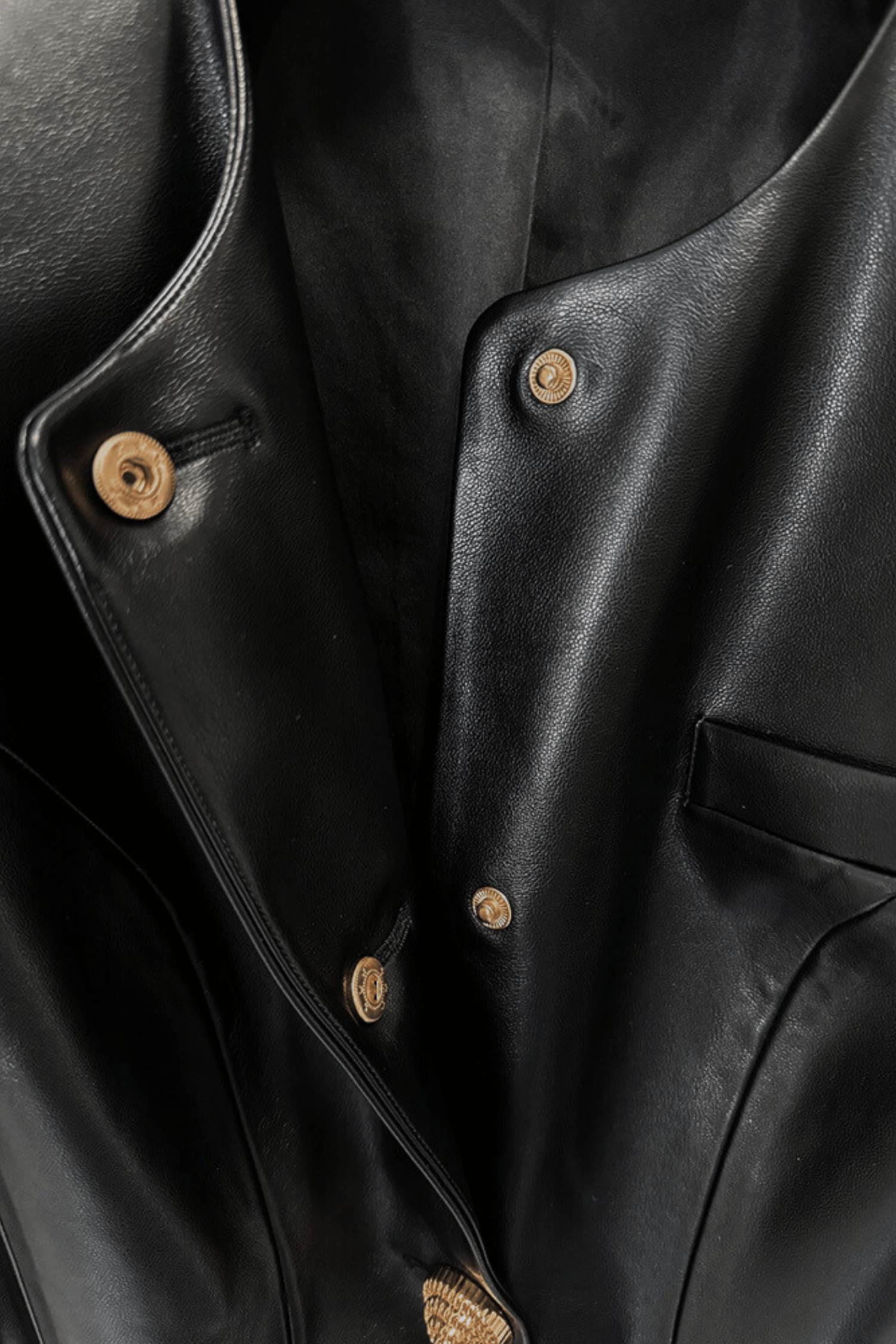 KESTER LEATHER BUTTON JACKET FOR CASUAL STYLE